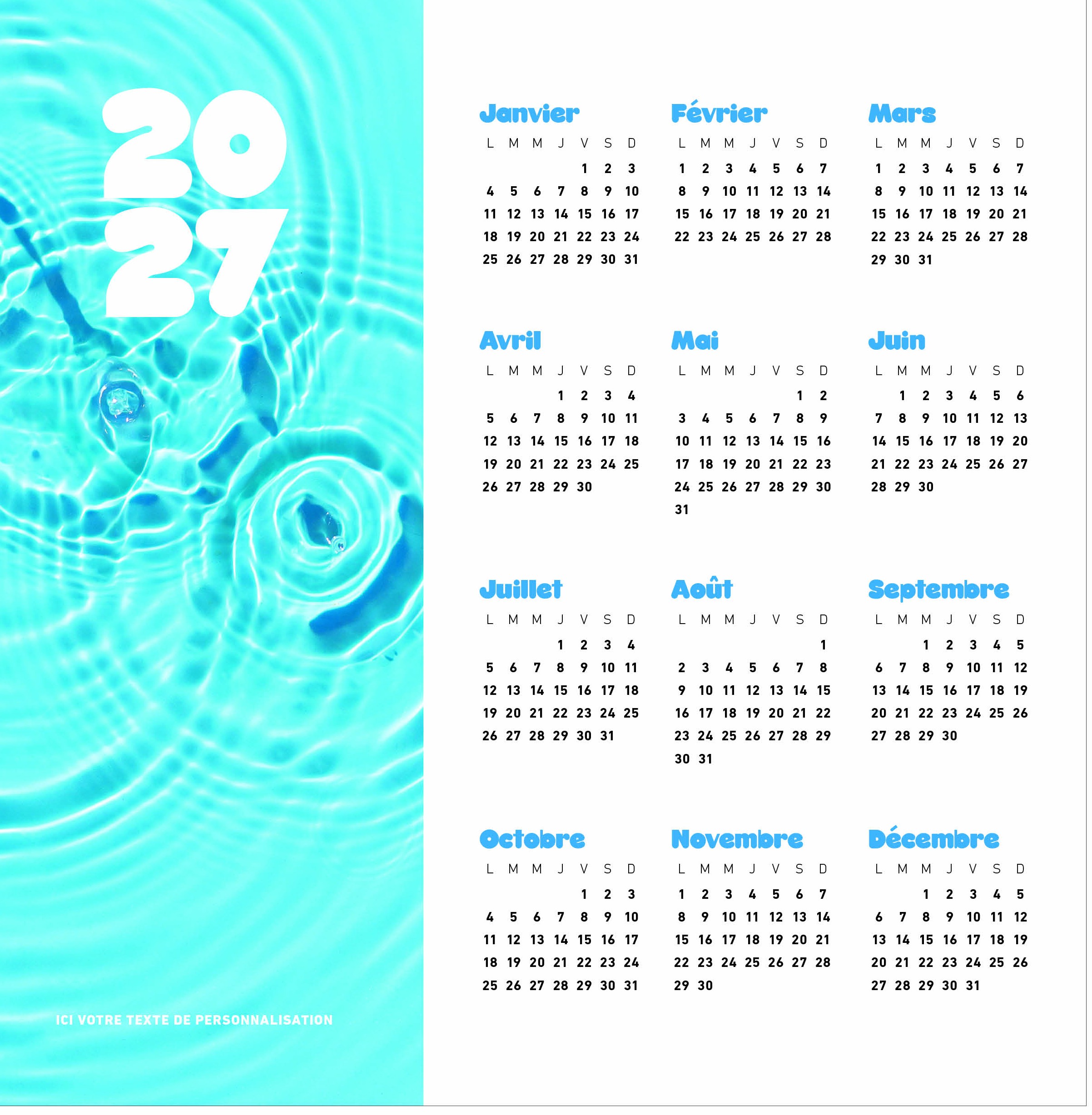 Calendrier Métiers 2027 — réf. PHOTOS 267 — calendrier 2027 personnalisé