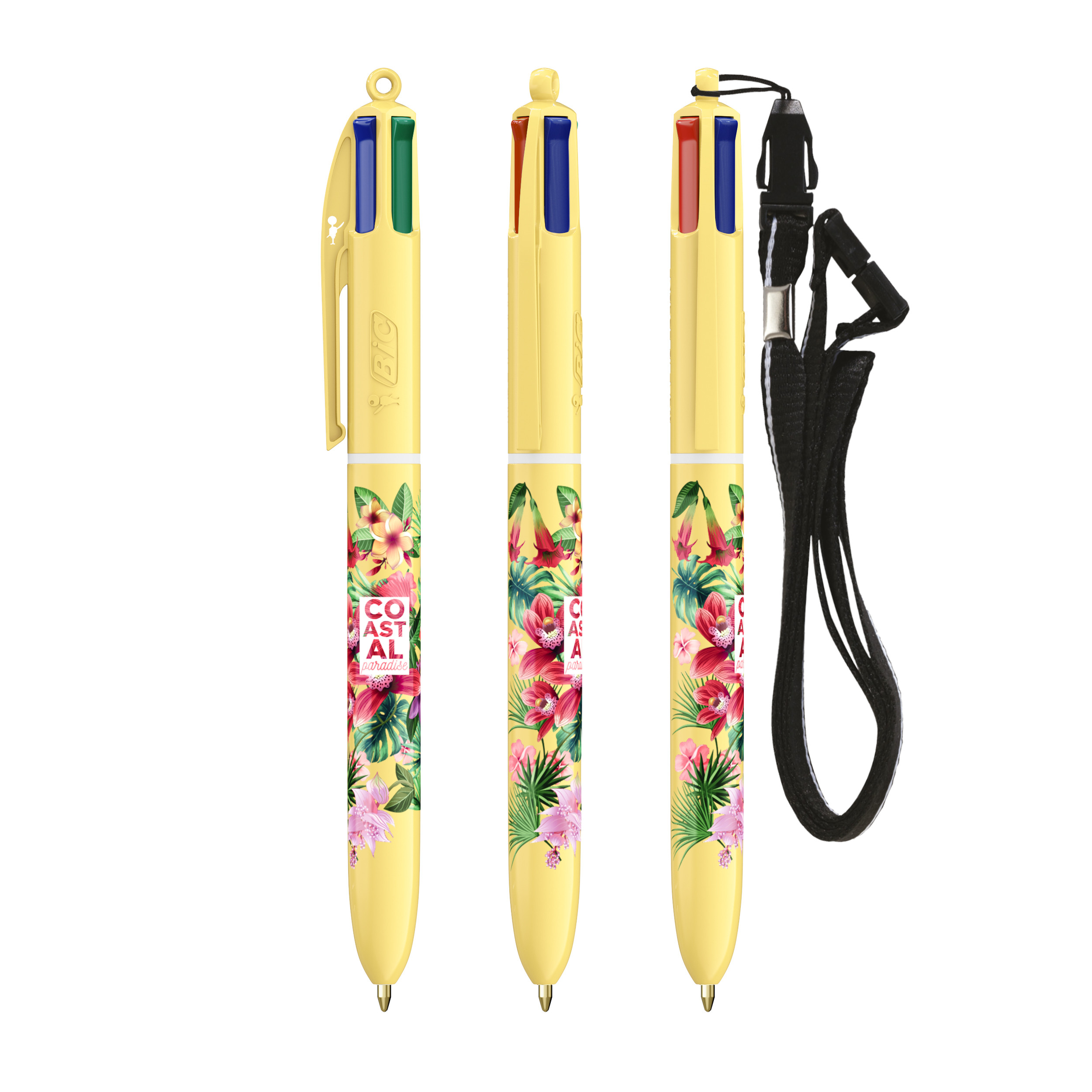 BIC 4 Couleurs Pastel avec cordon personnalisé - vue 4