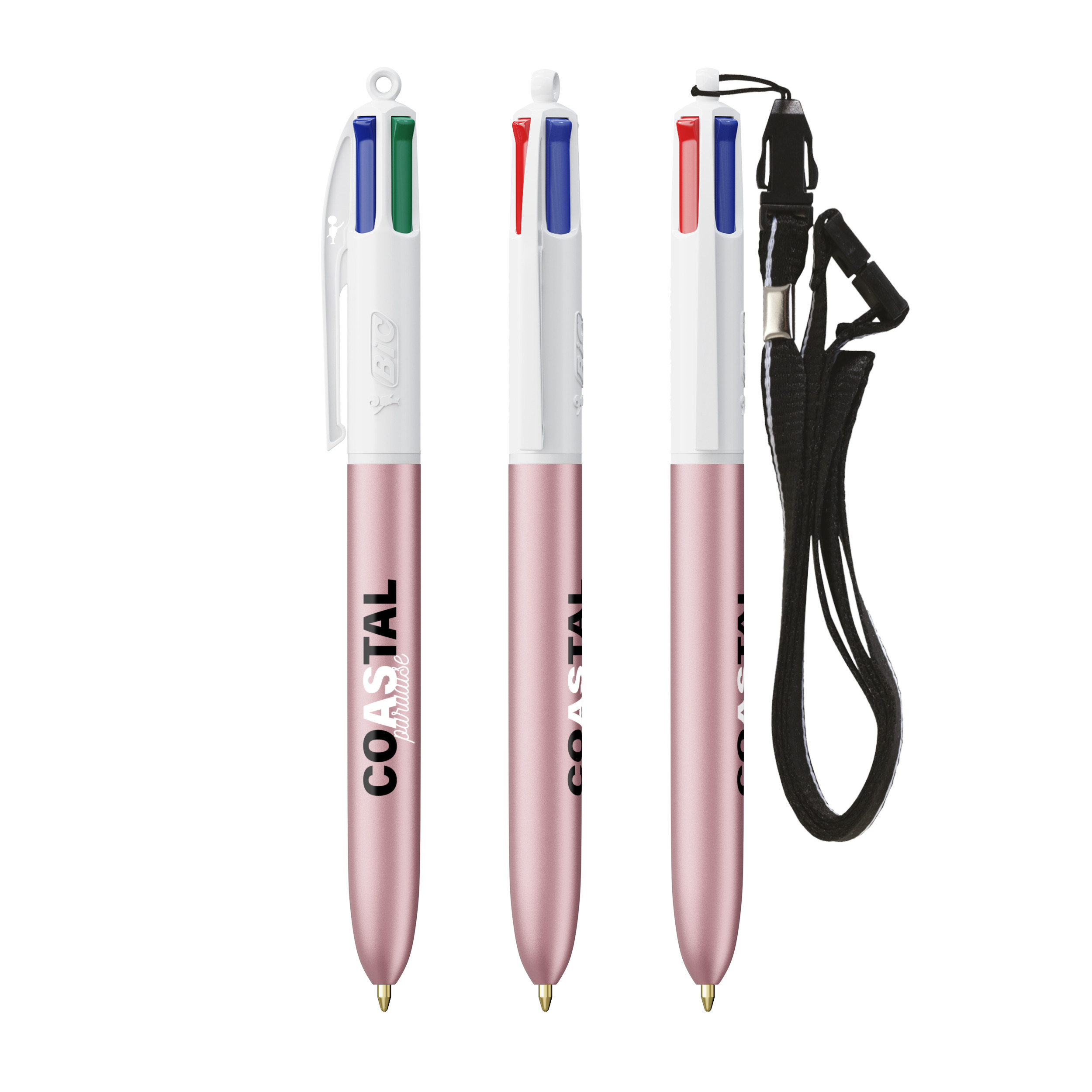 BIC 4 Couleurs Glacé avec cordon personnalisé - vue 3