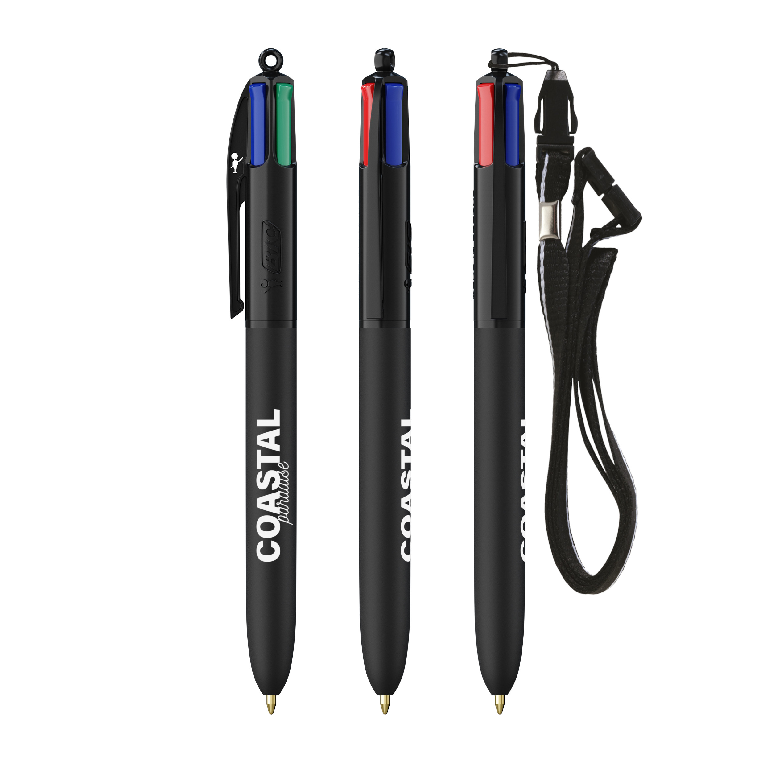 BIC 4 Couleurs Soft avec cordon personnalisé - vue 3