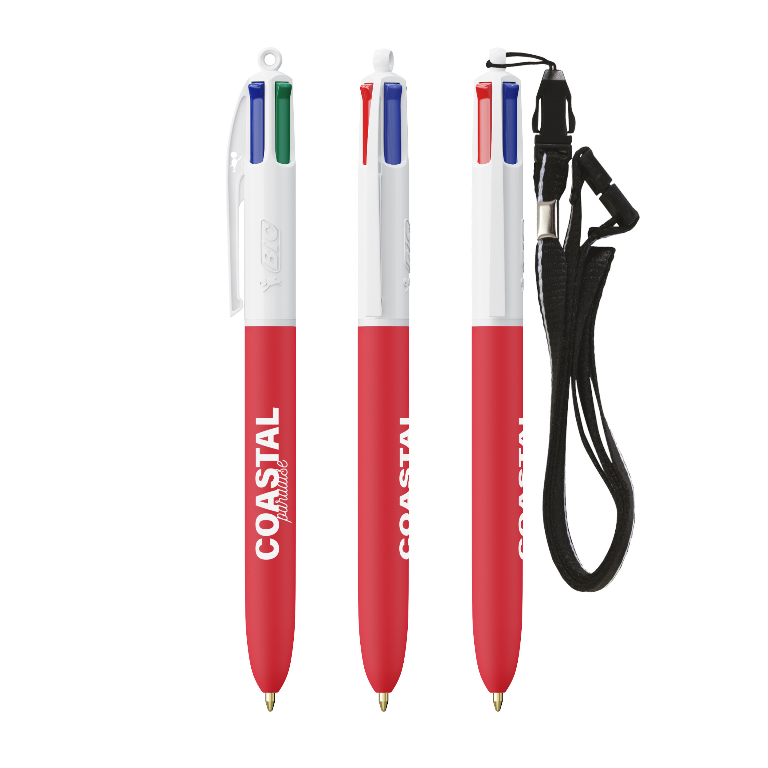 BIC 4 Couleurs Soft avec cordon personnalisé - vue 4