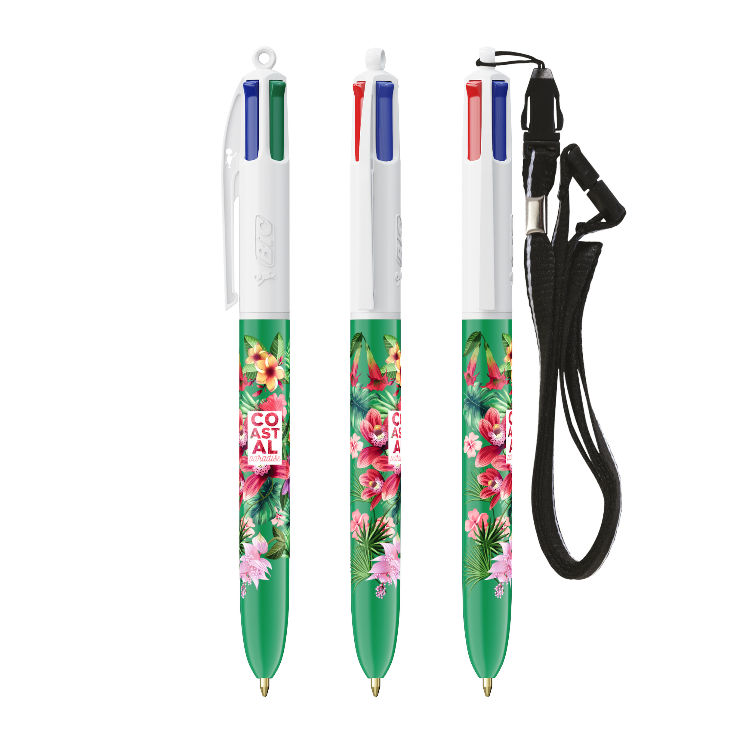 BIC 4 Couleurs bille avec cordon personnalisé - vue 3