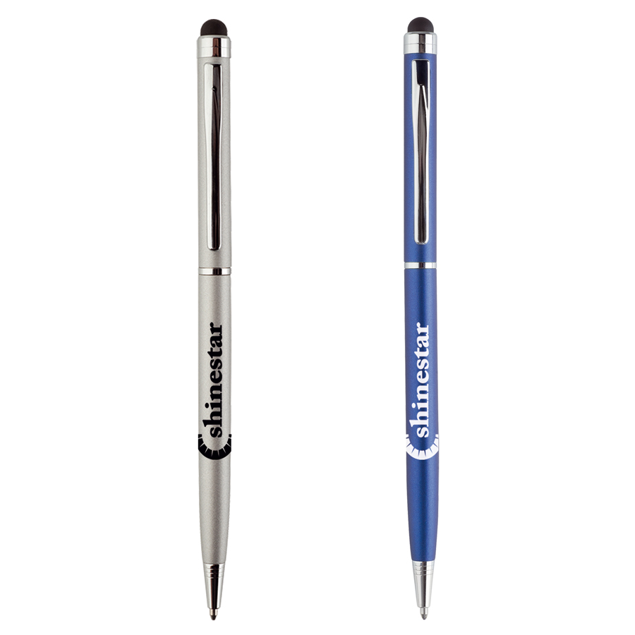 Stylo Sleek Stylus mat personnalisé avec logo d'entreprise