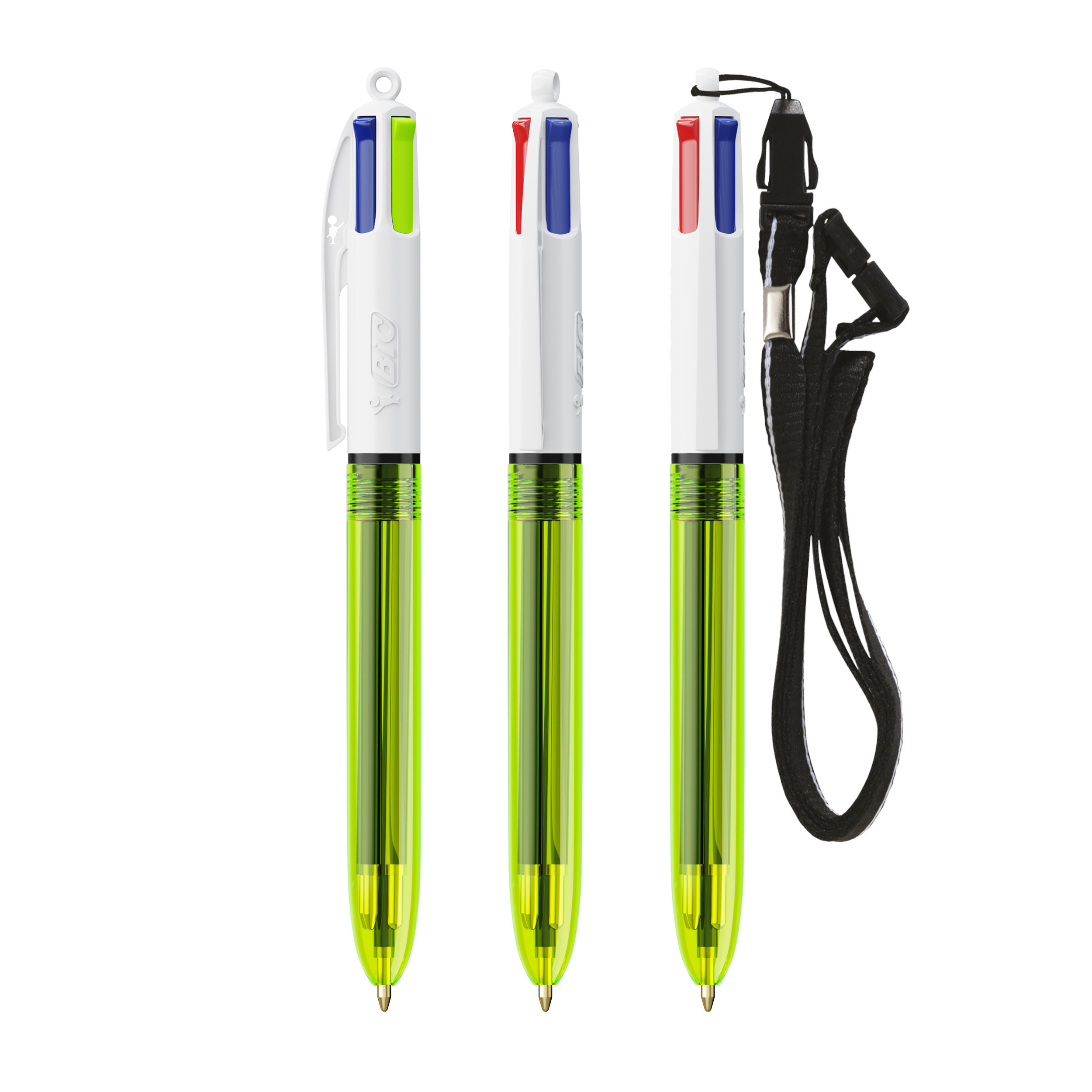 BIC 4 Couleurs Fluo Bille avec cordon personnalisé - vue 4