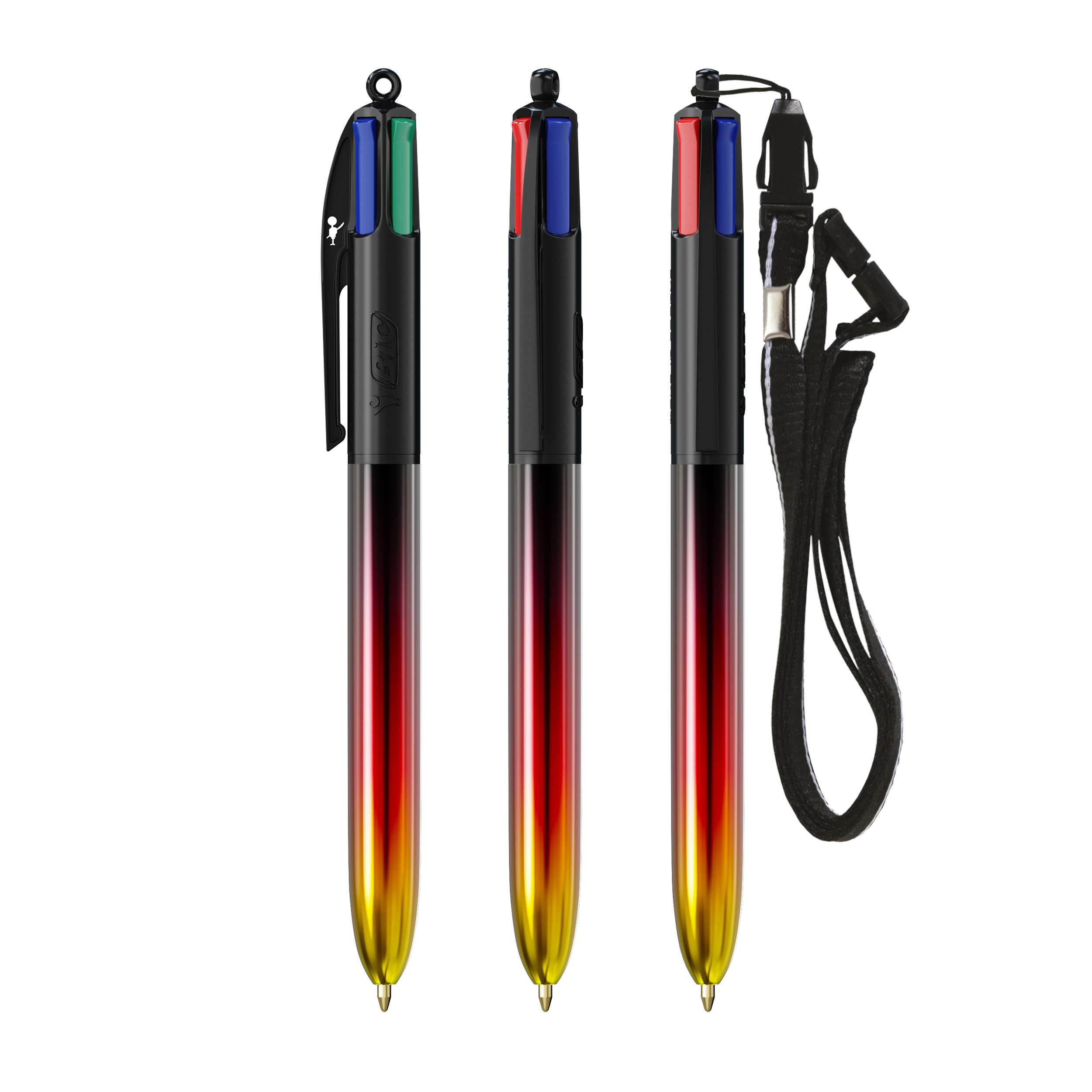 BIC 4 Couleurs Flags Collection avec cordon personnalisé - vue 3