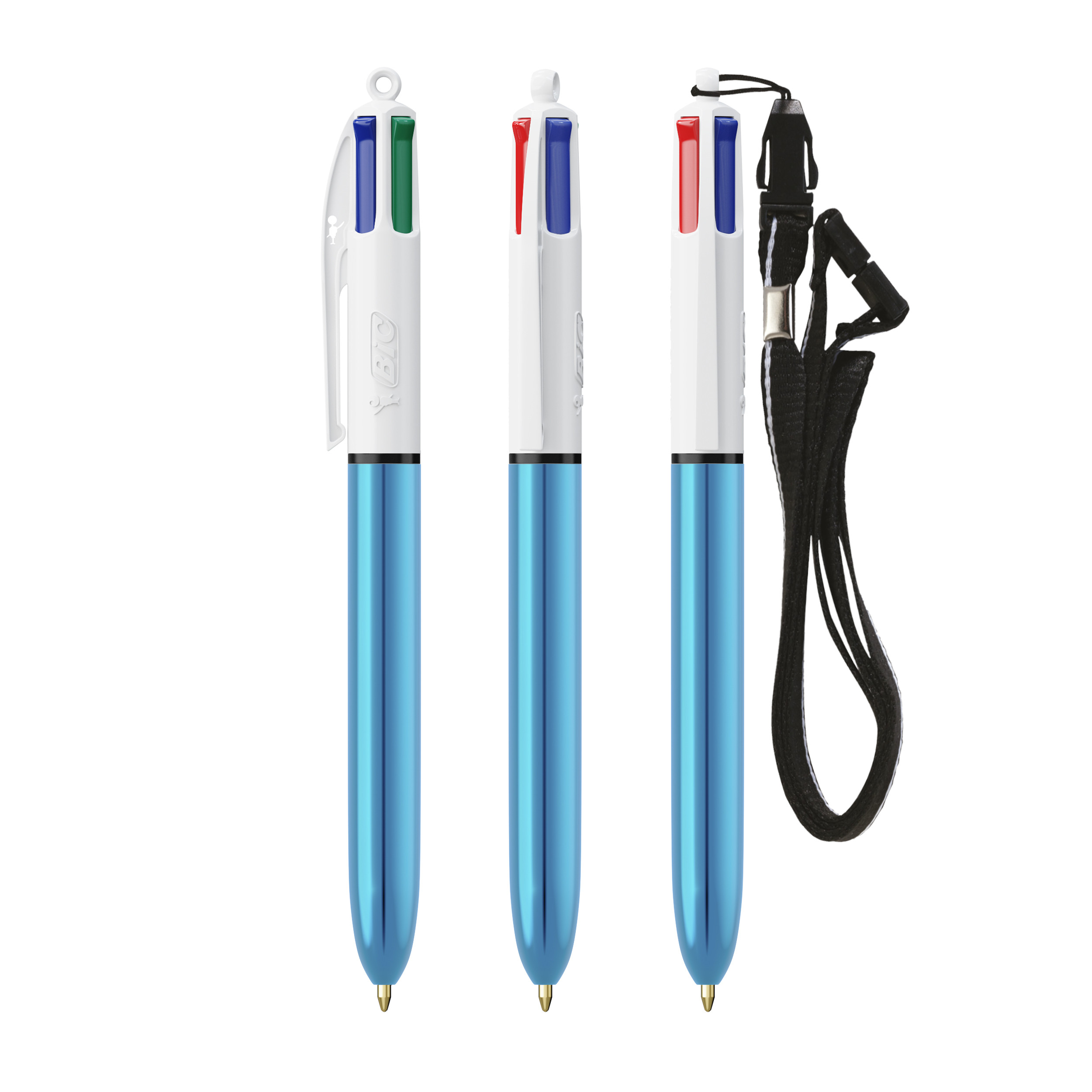 BIC 4 Couleurs Shine bille avec cordon personnalisé - vue 3