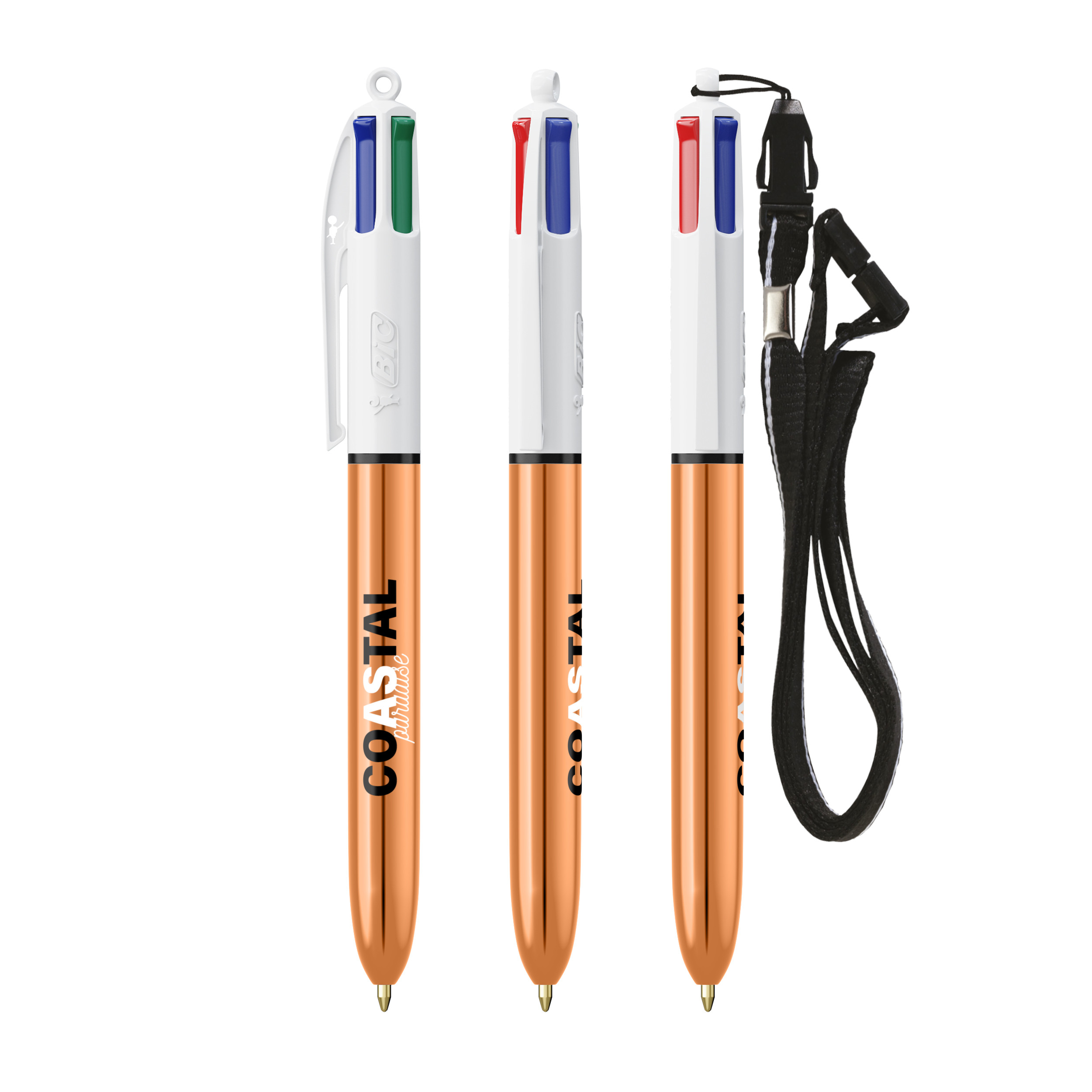 BIC 4 Couleurs Shine bille avec cordon personnalisé - vue 4
