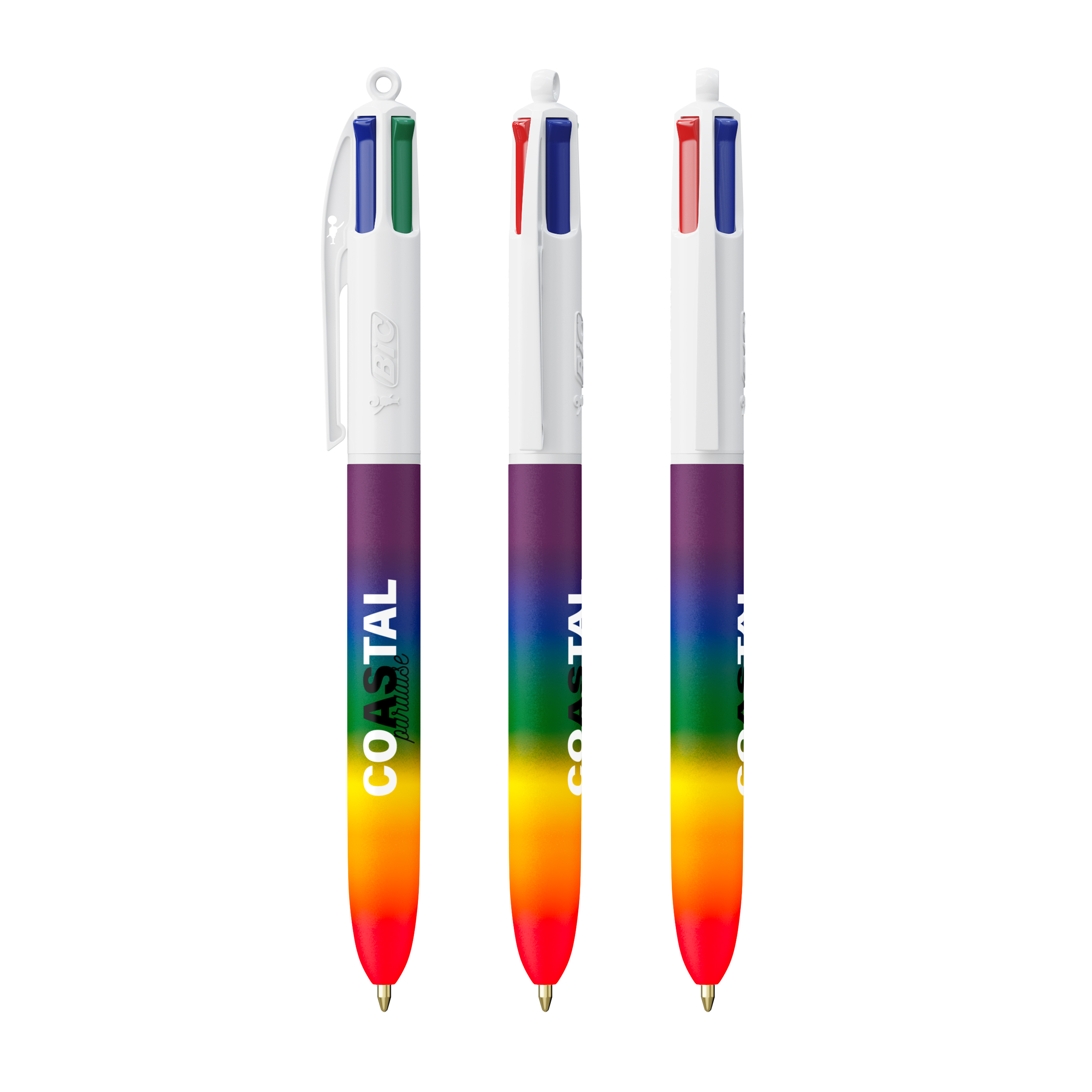 BIC 4 Couleurs Rainbow Decor personnalisé avec logo d'entreprise