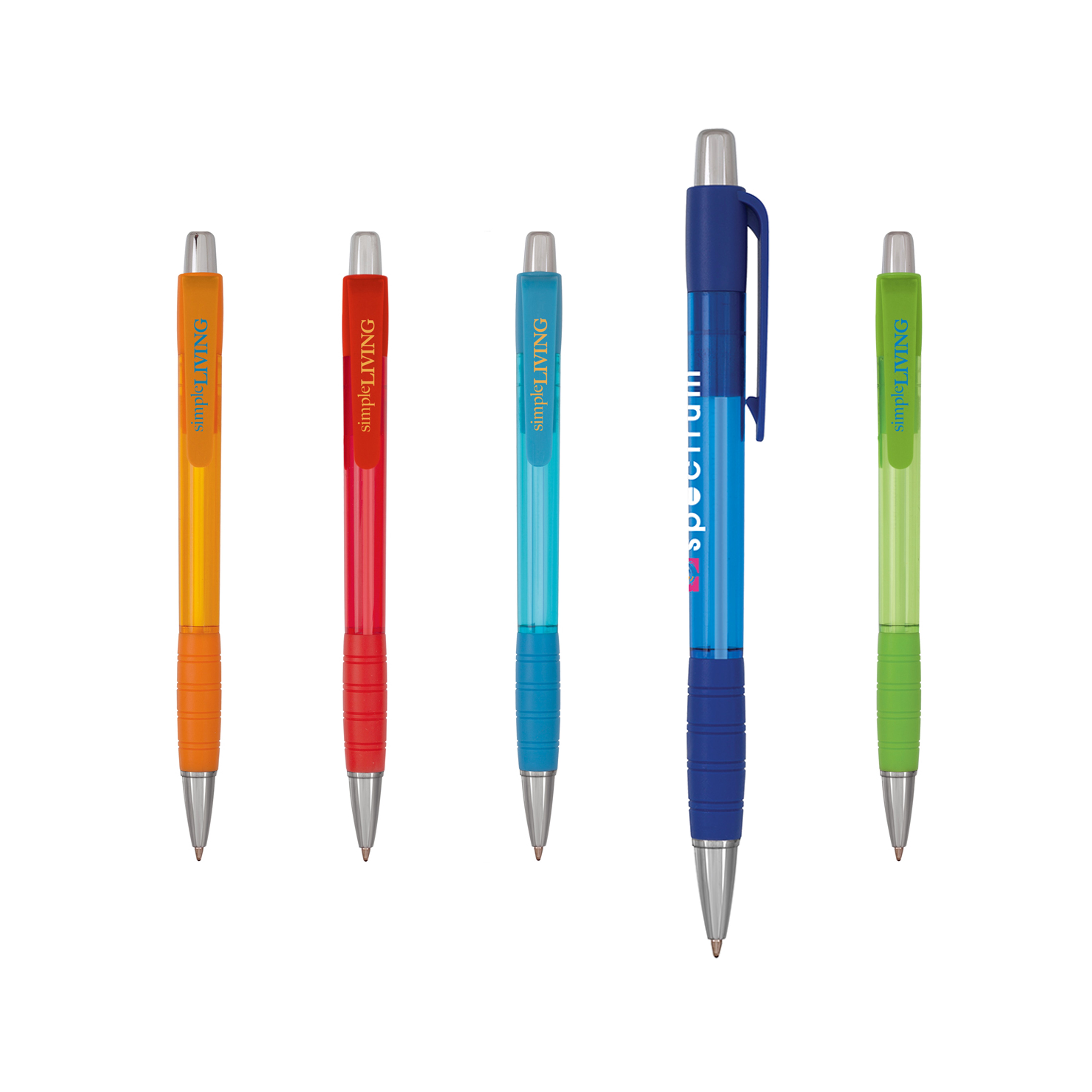 Stylo Striped Grip personnalisé avec logo d'entreprise