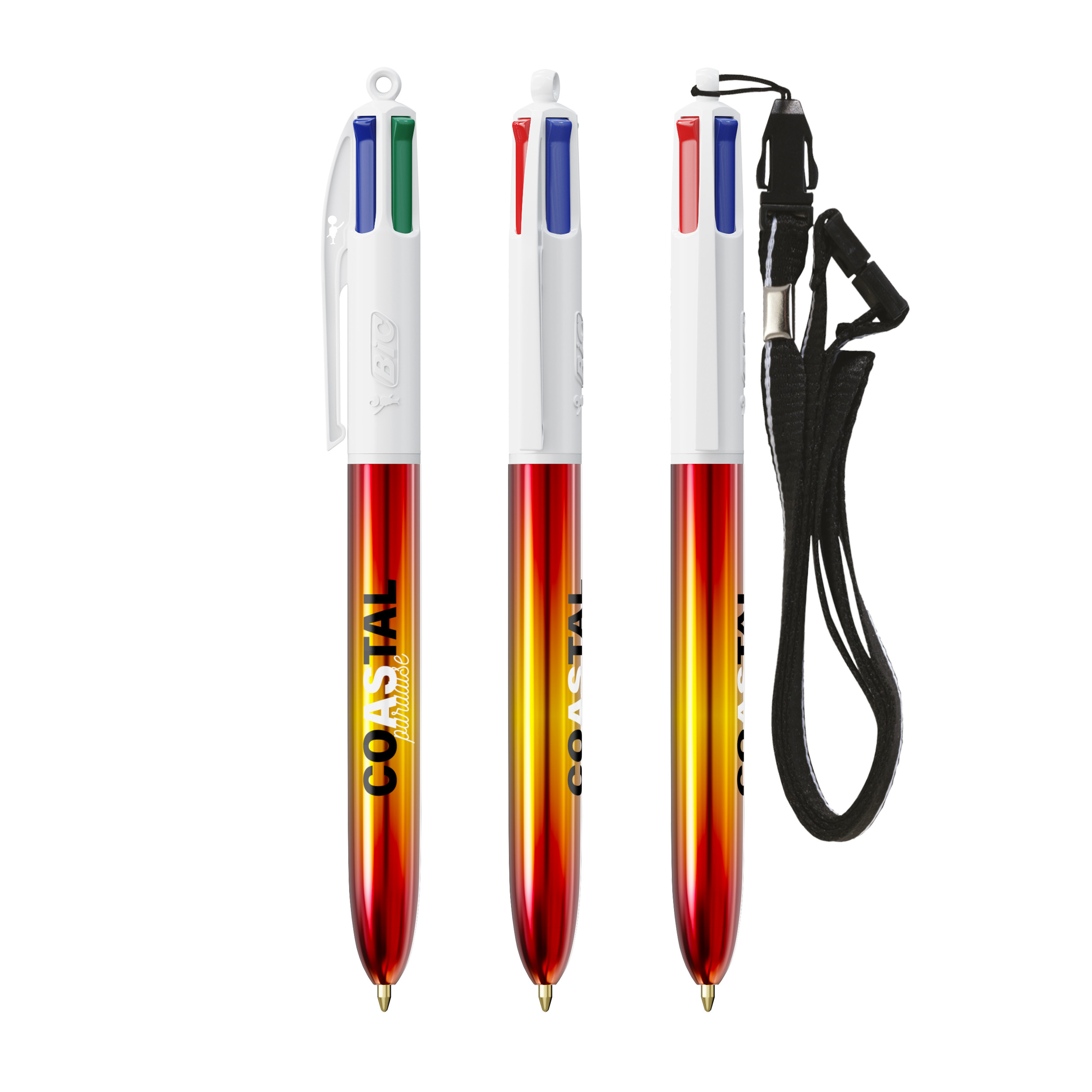 BIC 4 Couleurs Flags Collection avec cordon personnalisé - vue 4