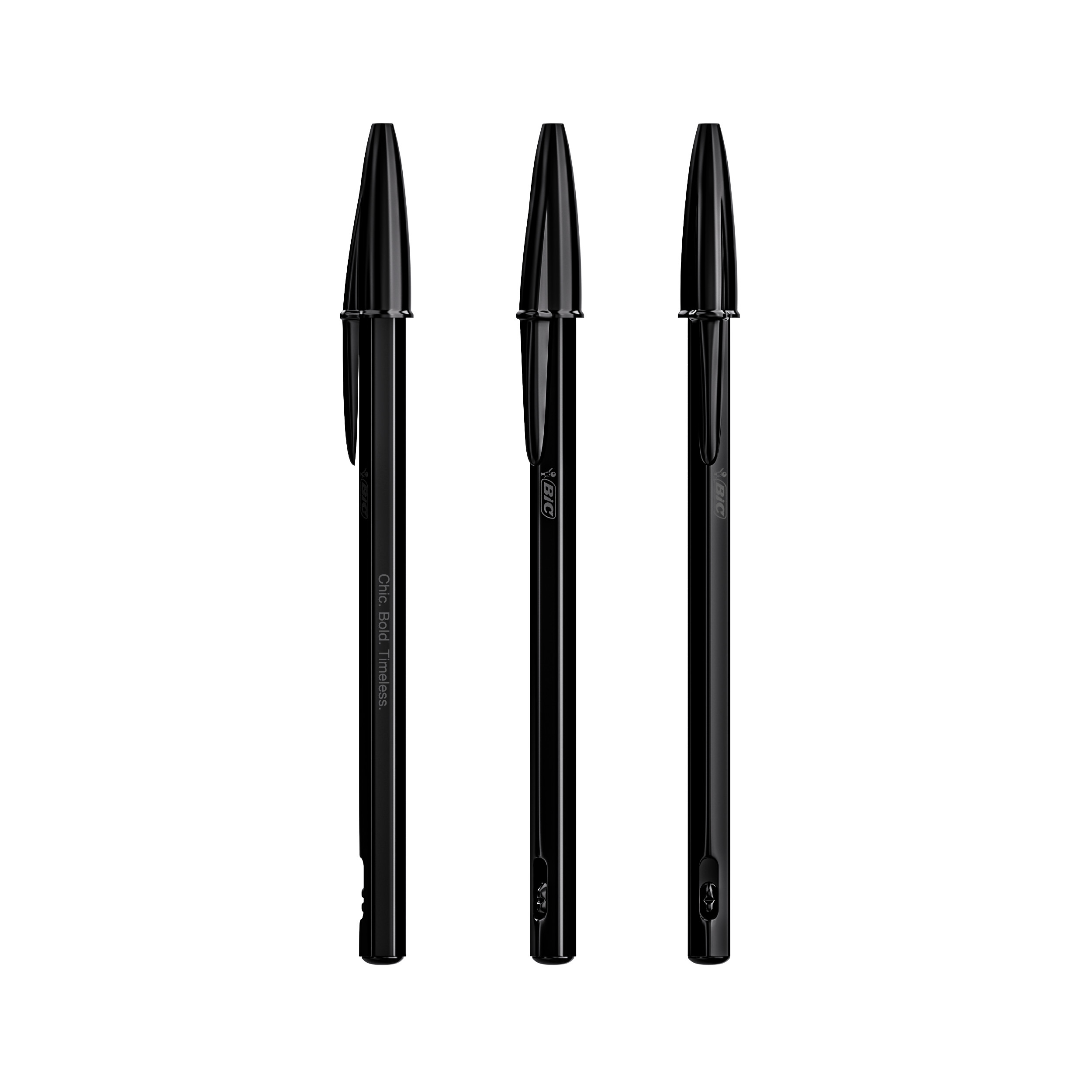 BIC Cristal Re New Black personnalisé avec logo d'entreprise