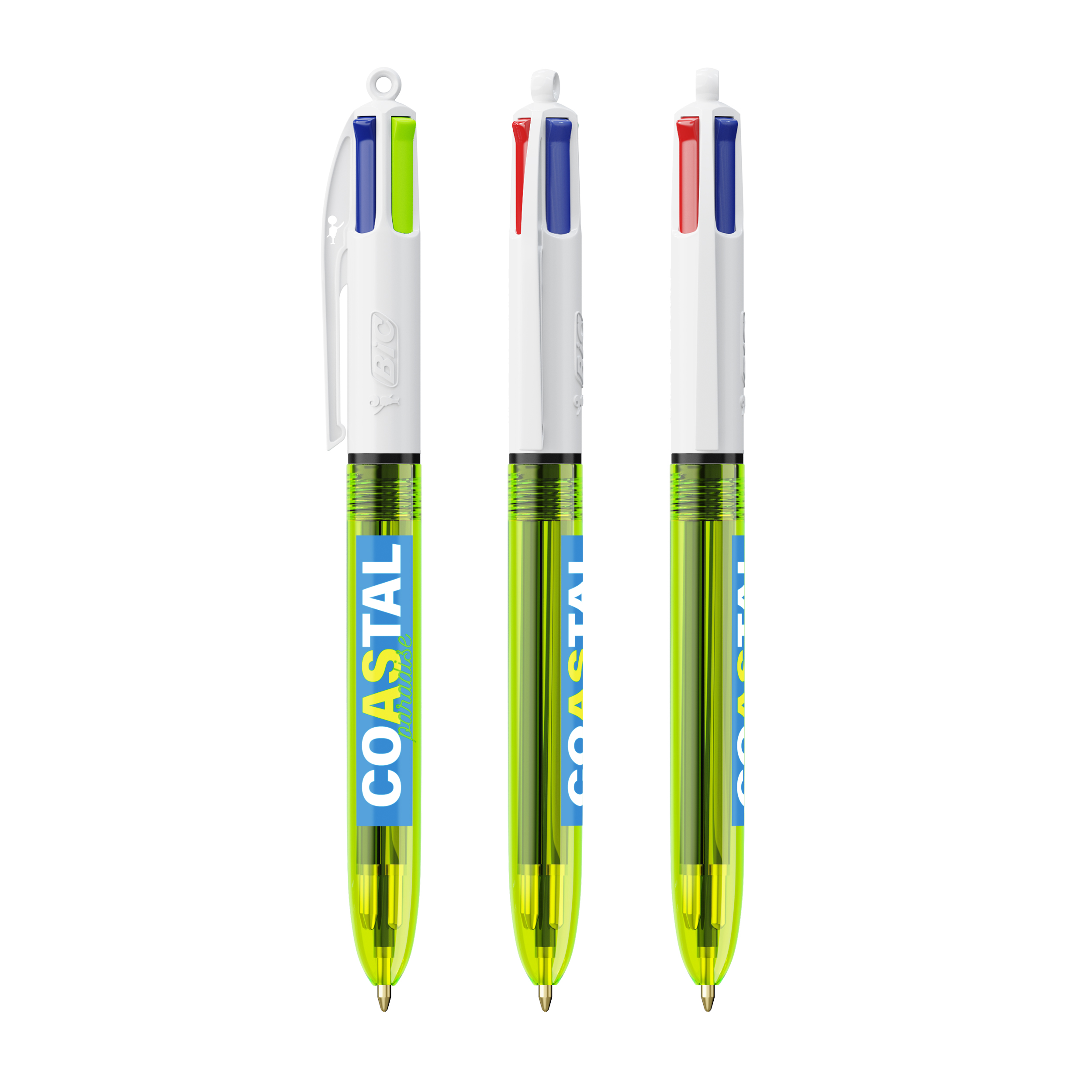 BIC 4 Couleurs Fluo Bille personnalisé avec logo d'entreprise