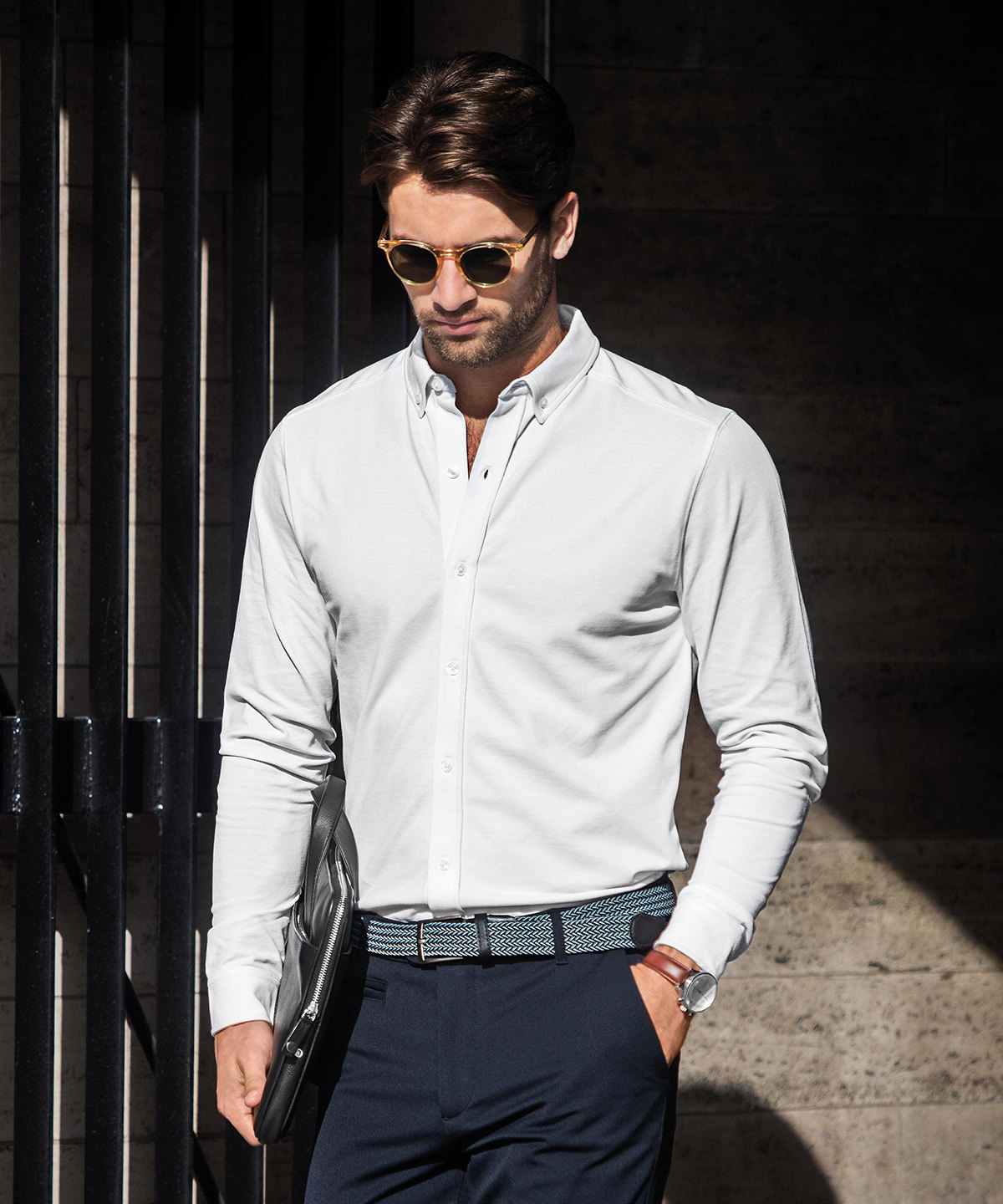Kingston - chemise en piqué extensible deluxe nimbus personnalisée brodée