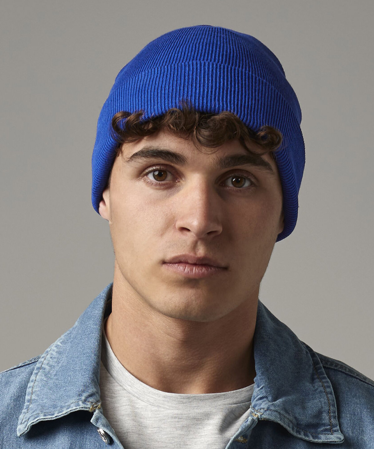 Bonnet Original à Revers en Coton Biologique beechfield personnalisé brodé (BC45N) - vue 1