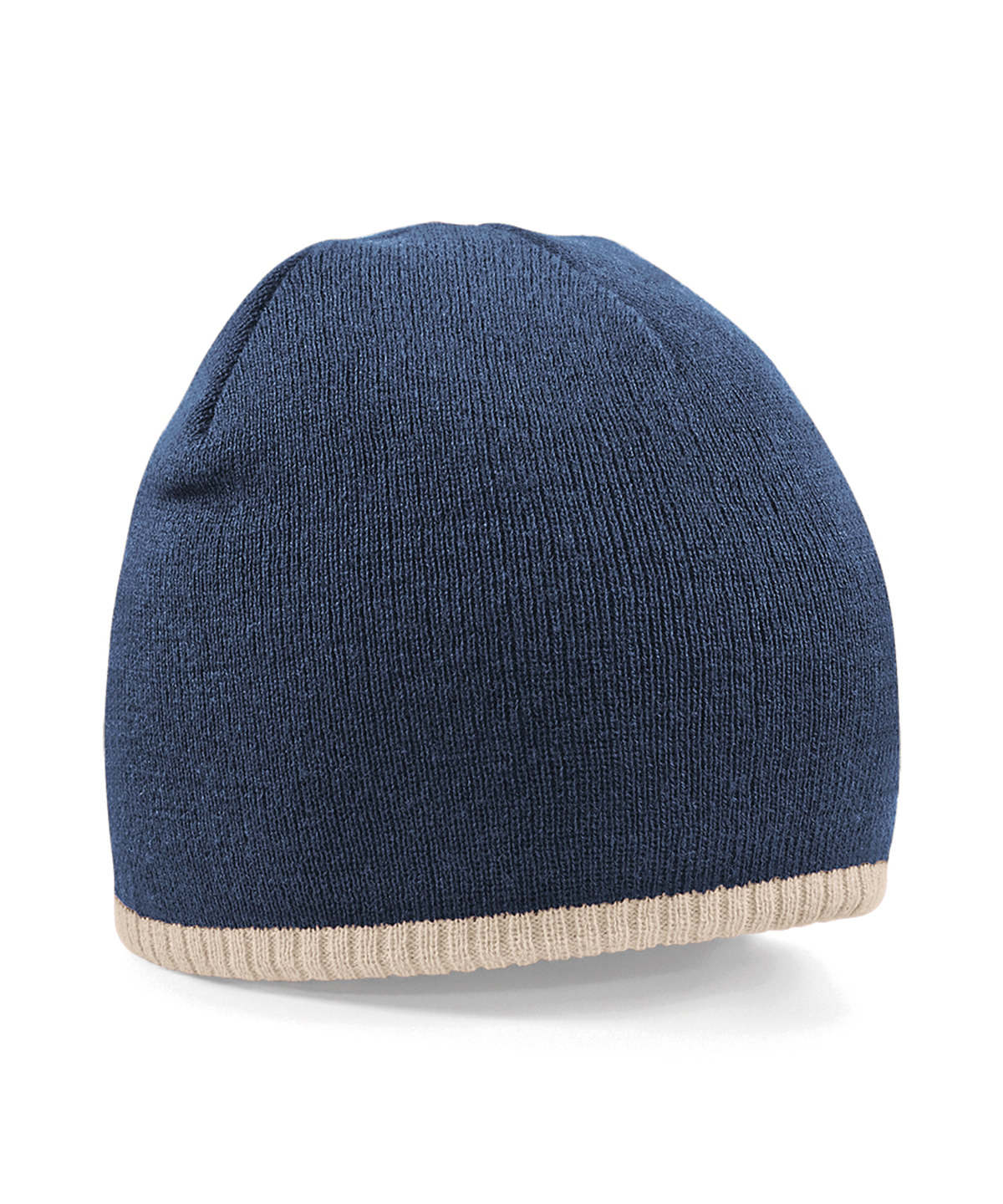 Bonnet en tricot bicolore beechfield personnalisé brodé - vue 1