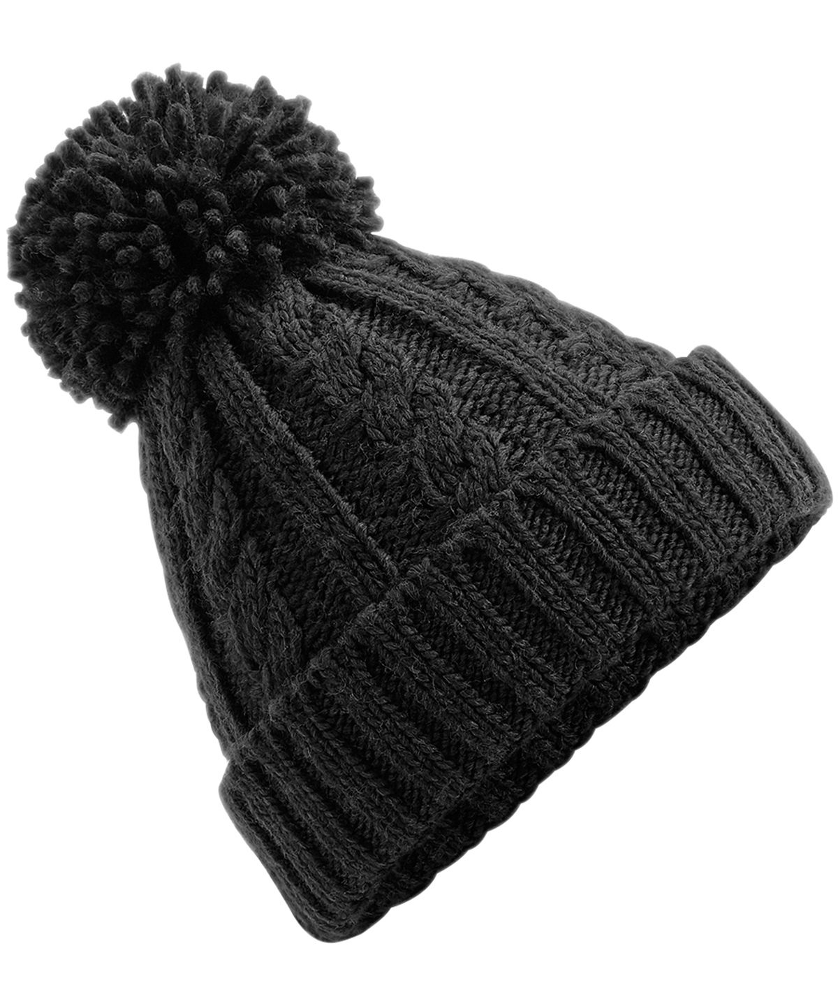 Bonnet en laine mélangée torsadée beechfield personnalisé brodé - vue 2