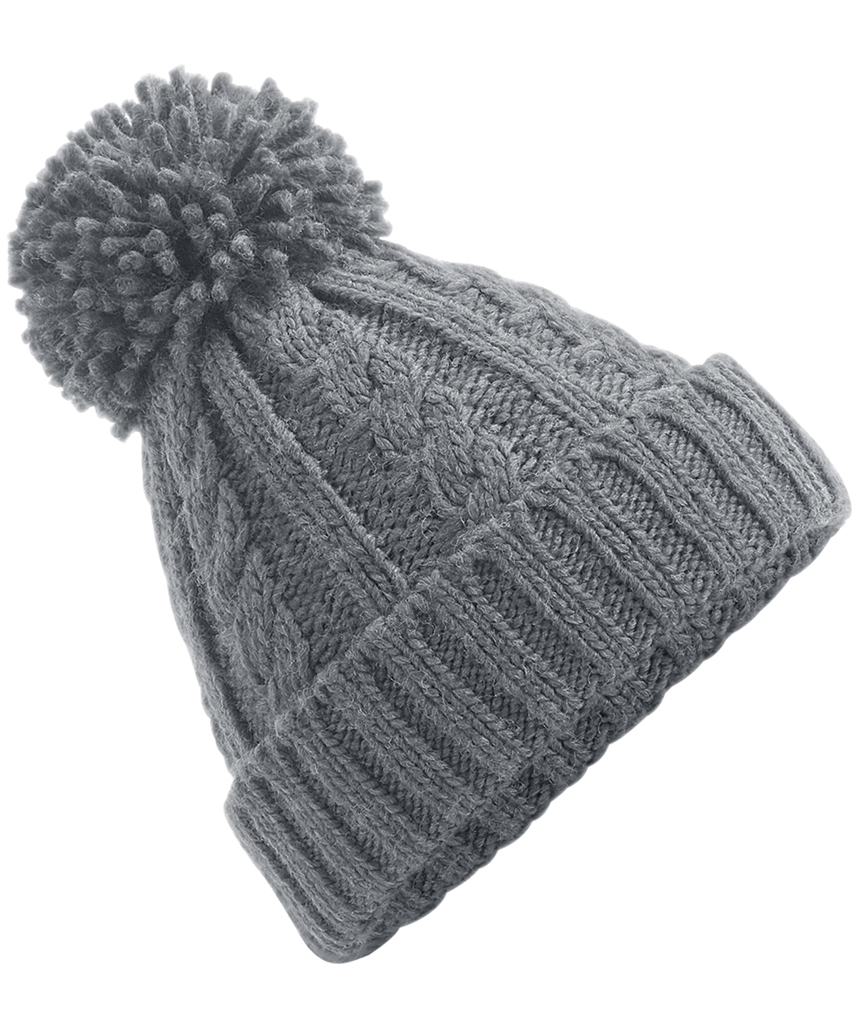 Bonnet en laine mélangée torsadée beechfield personnalisé brodé - vue 3