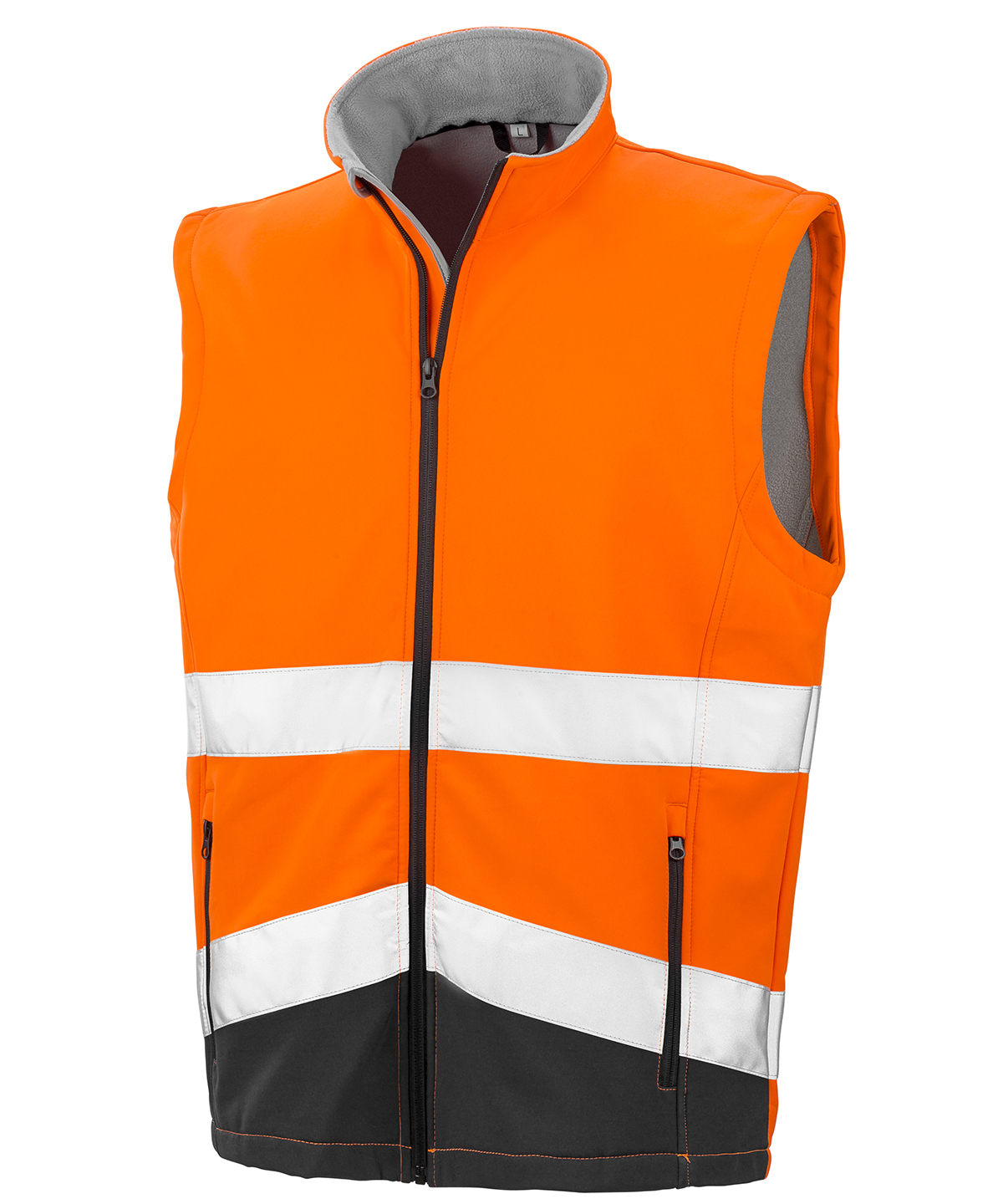 Printable safety softshell gilet result safeguard personnalisée brodée - vue 2