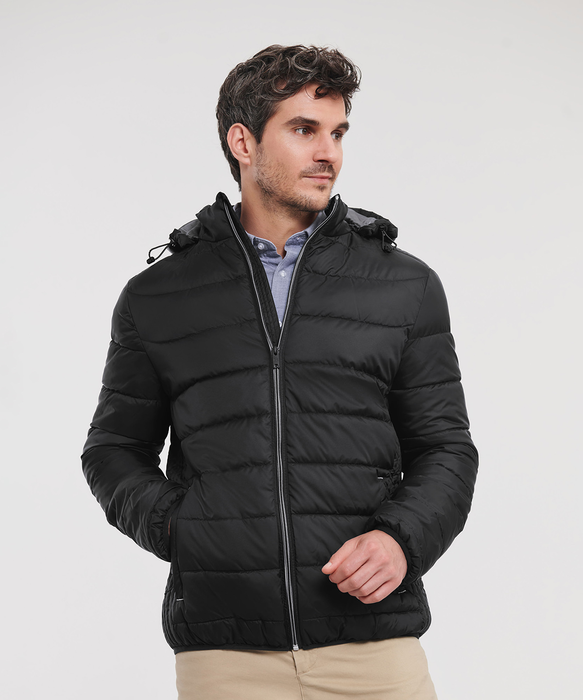 Sweat capuche zippé Nano Homme russell athletic personnalisé entreprise