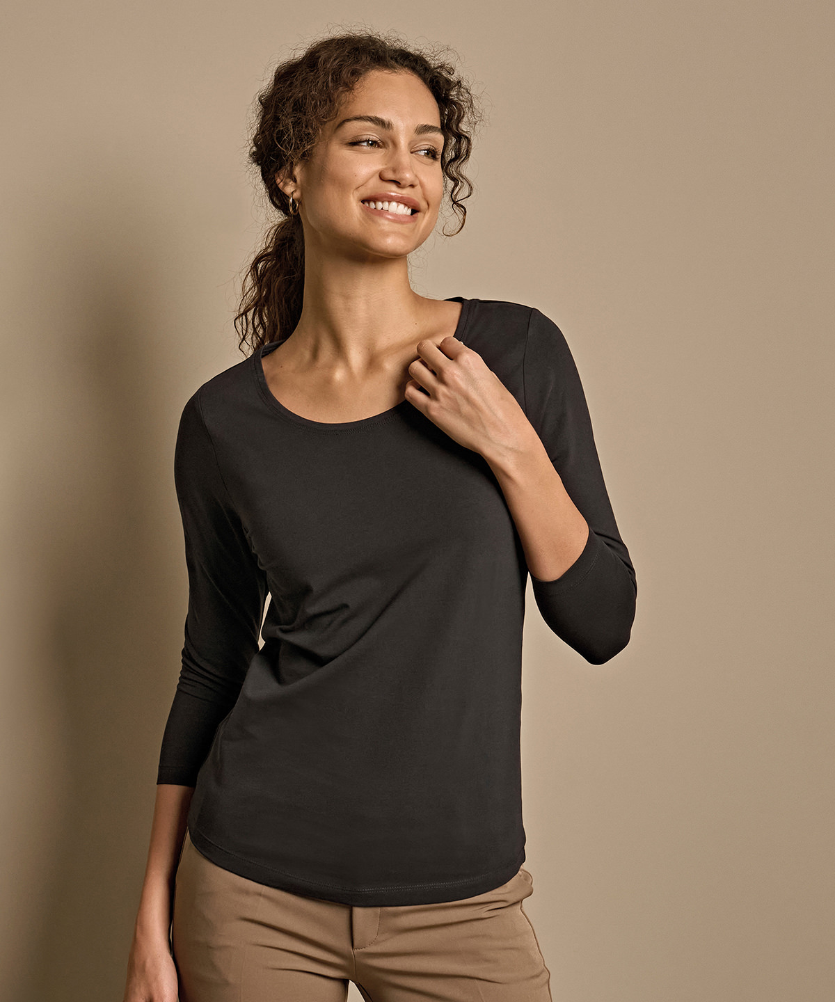 T-shirt stretch manches 3/4 pour femmes (460) tee jays personnalisé