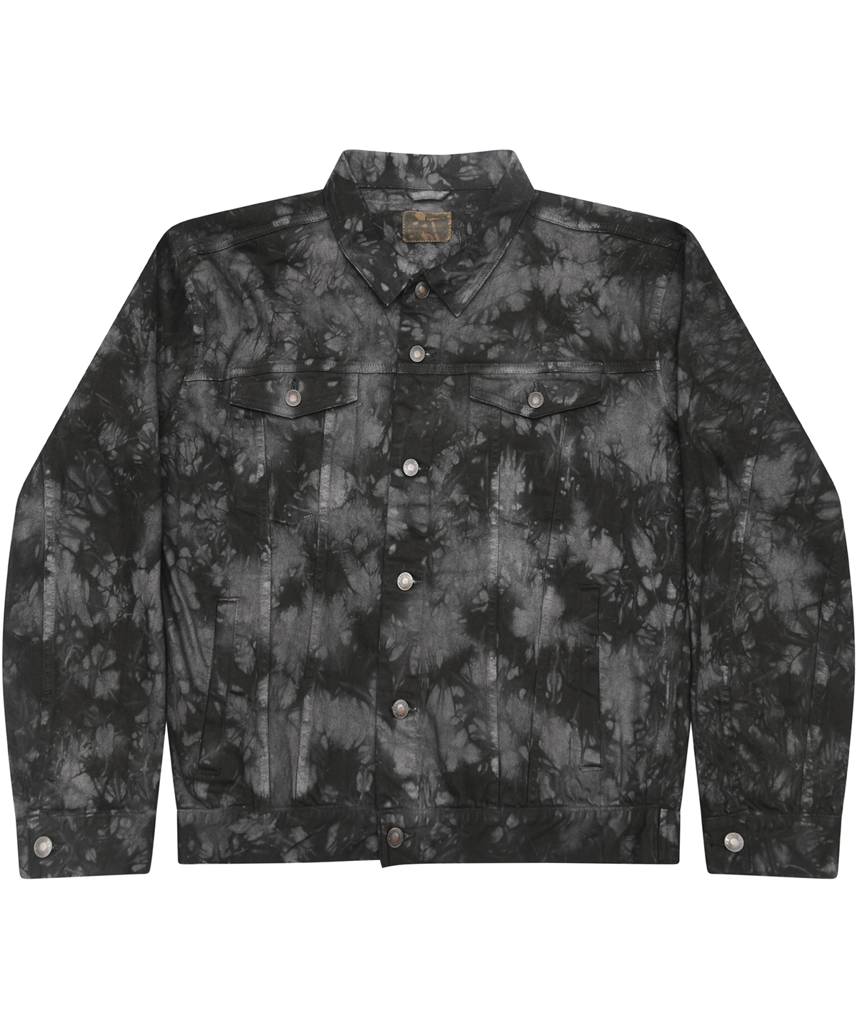Veste en denim tie-dye colortone personnalisée brodée - vue 2