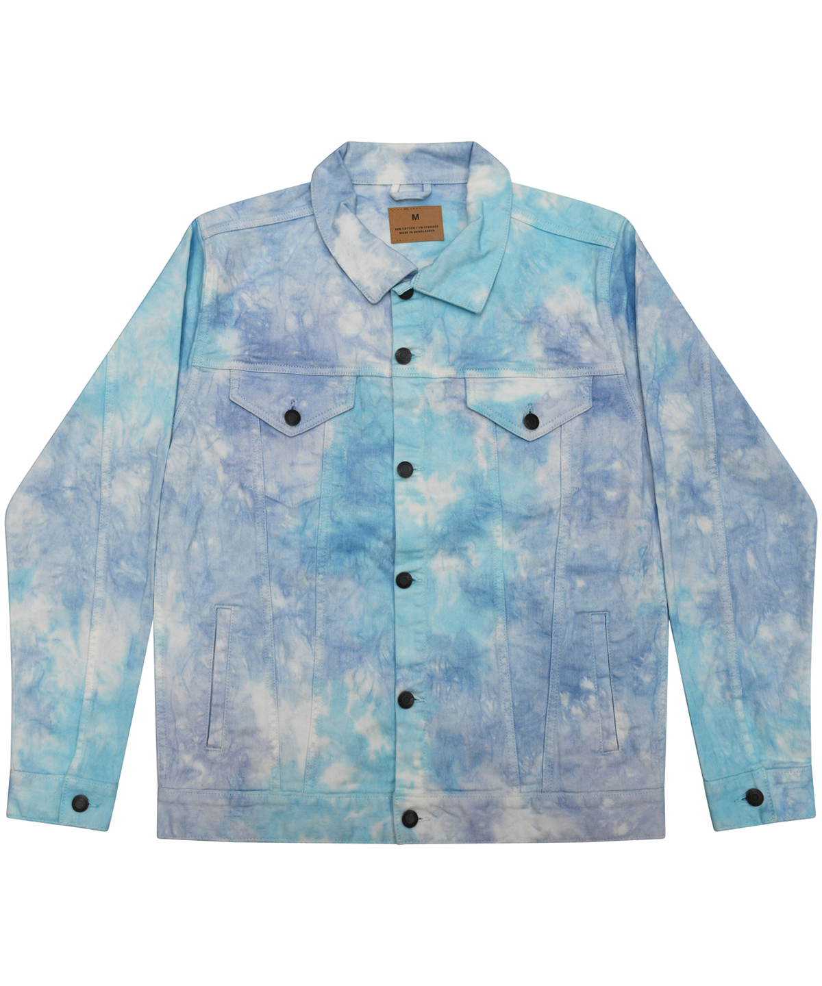 Veste en denim tie-dye colortone personnalisée brodée - vue 4