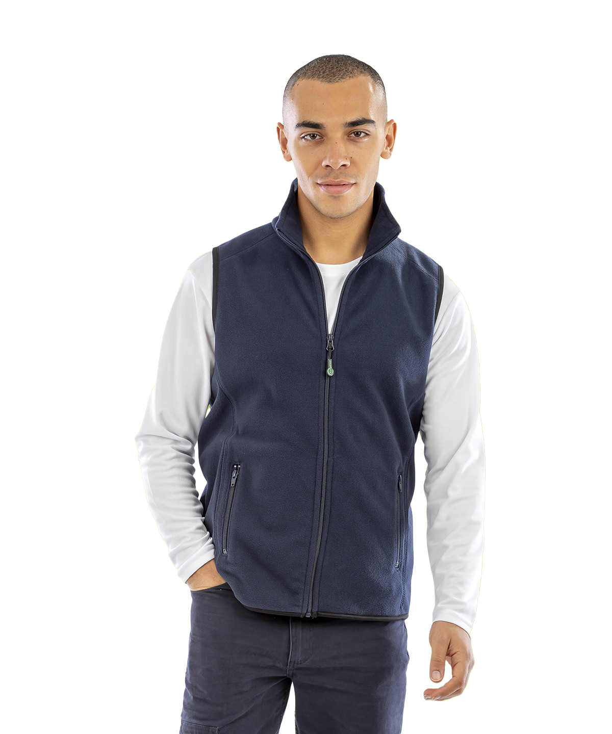 Gilet micropolaire récyclée Polarthermic result recycled personnalisé brodé