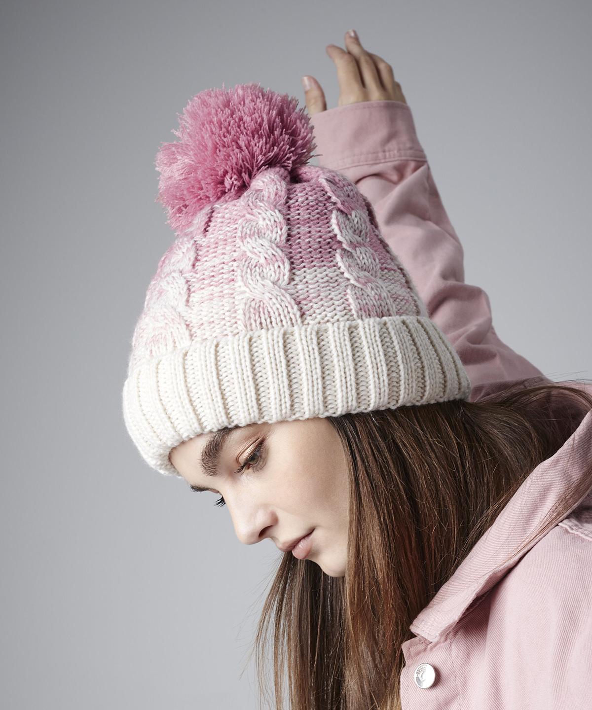 Bonnet Ombré beechfield personnalisé brodé - vue 1