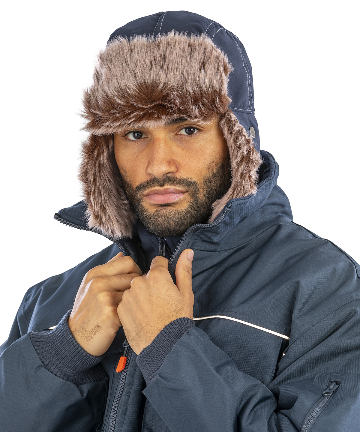 Bonnet sherpa classique result winter personnalisé brodé - vue 1