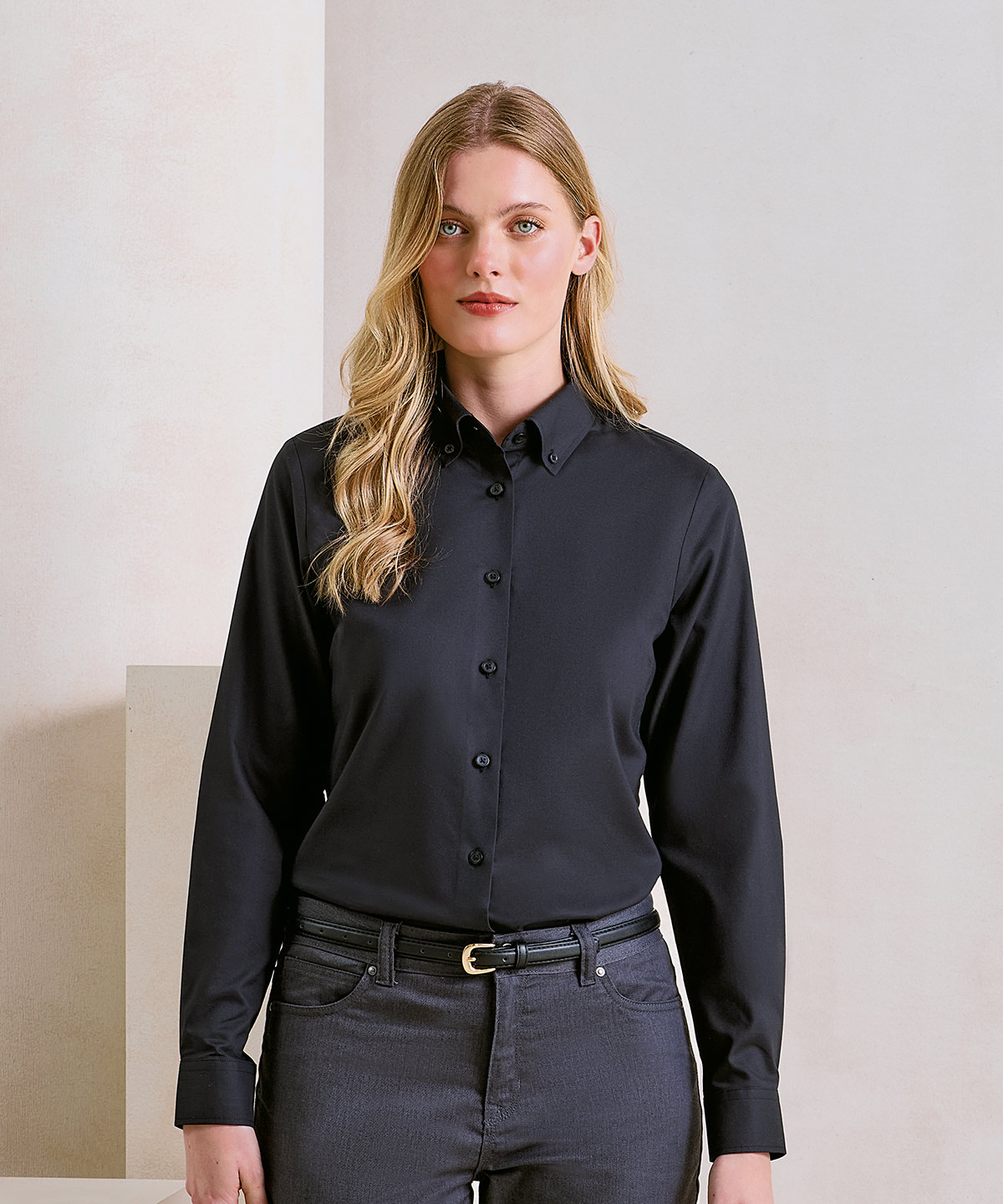 Chemisier Oxford Supreme à manches longues pour femme premier – Textile publicitaire personnalisé