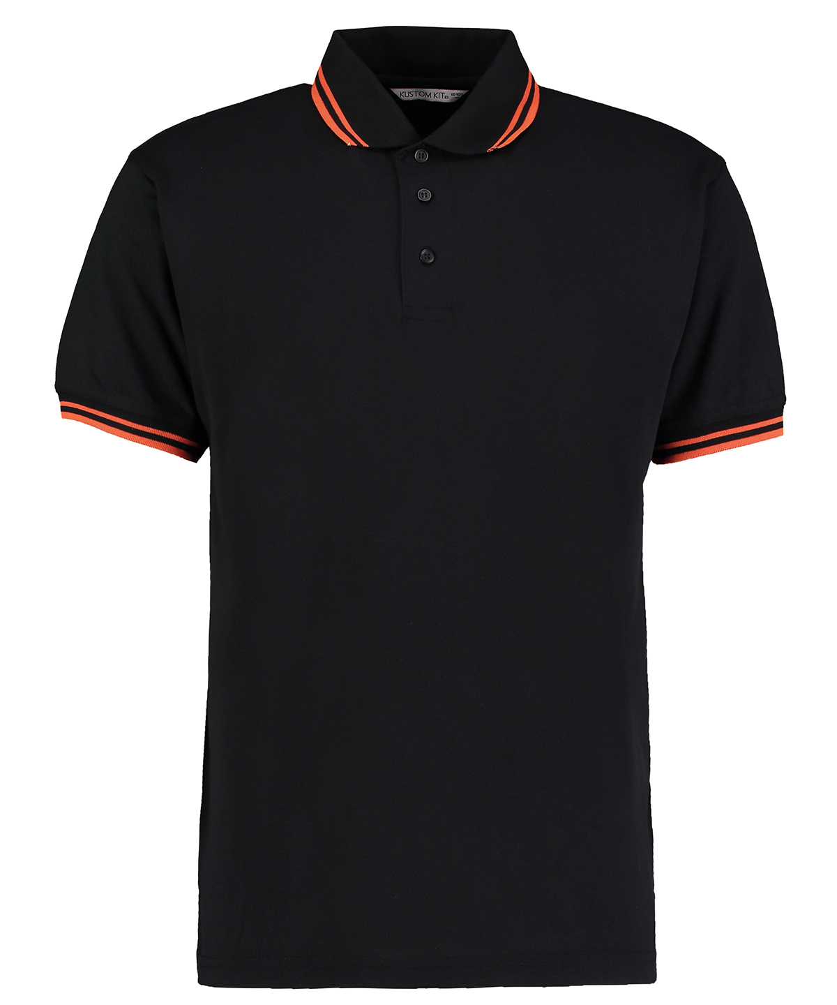 Polo à col liseré kustom kit personnalisé brodé - vue 3