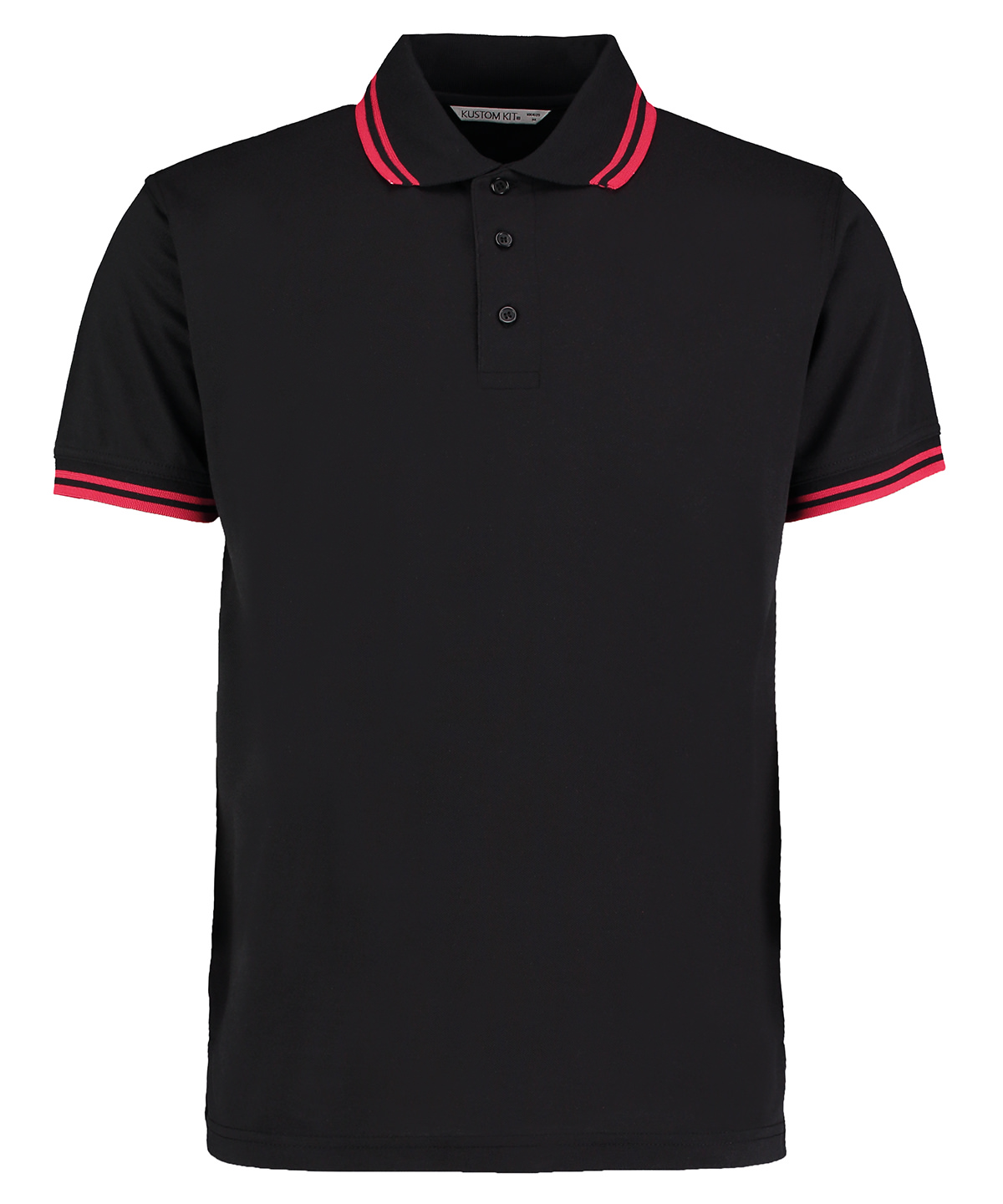 Polo à col liseré kustom kit personnalisé brodé - vue 4