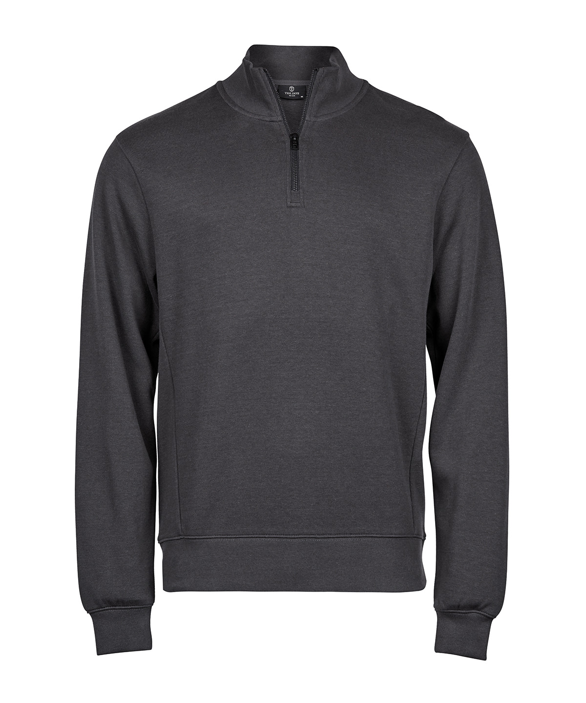 Sweatshirt interlock côtelé à zip 1/2 (5506) tee jays personnalisé entreprise - vue 3