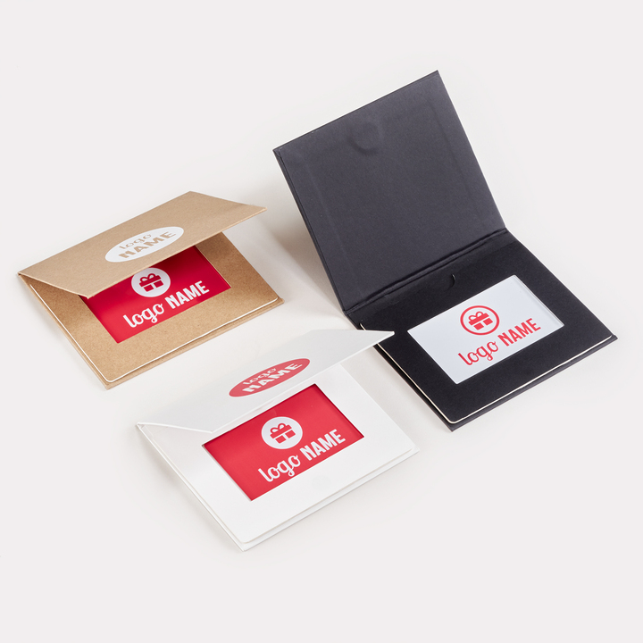 Boîte pour carte-cadeau avec votre logo – Carte de visite personnalisée