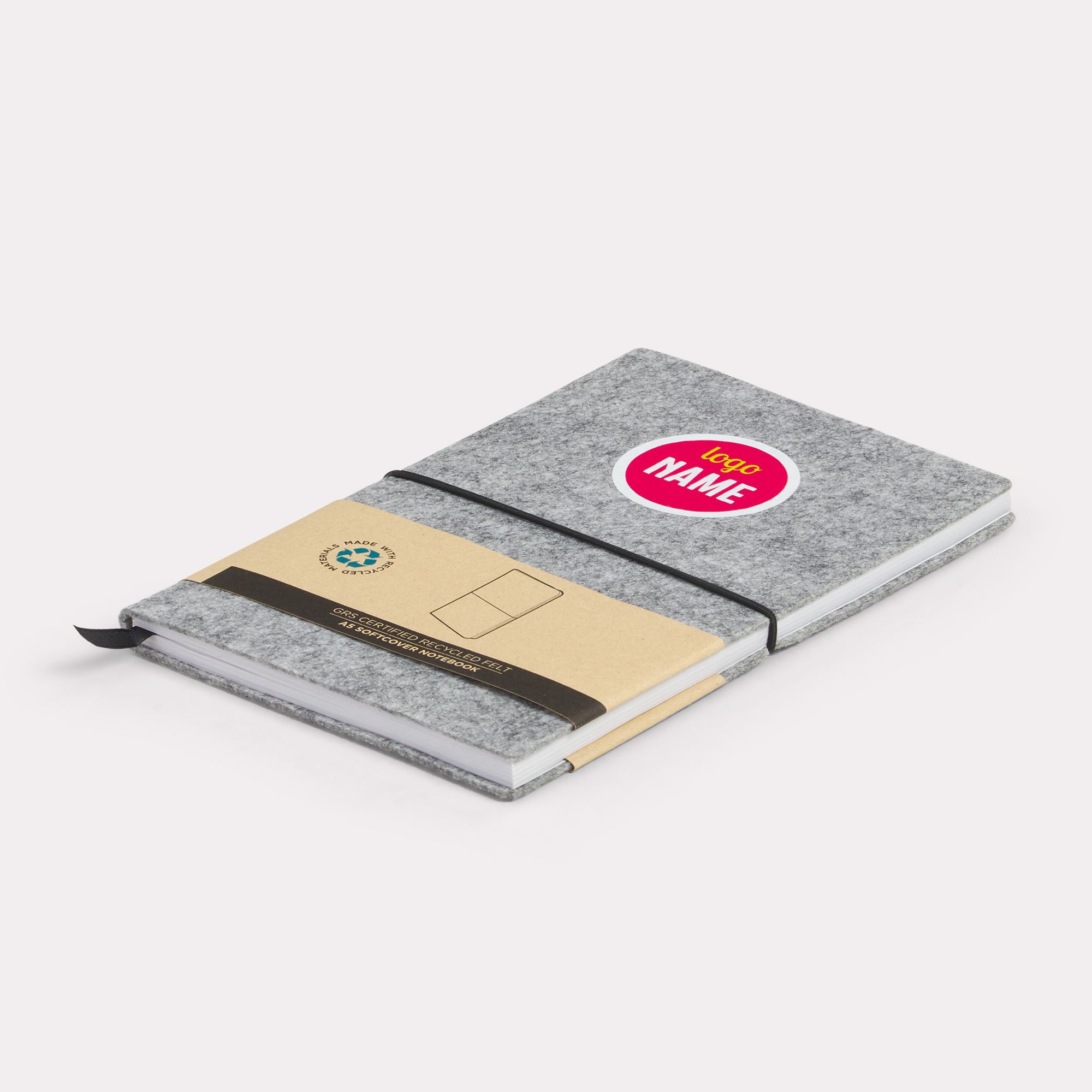 Impression carnet avec couverture en feutrine personnalisée