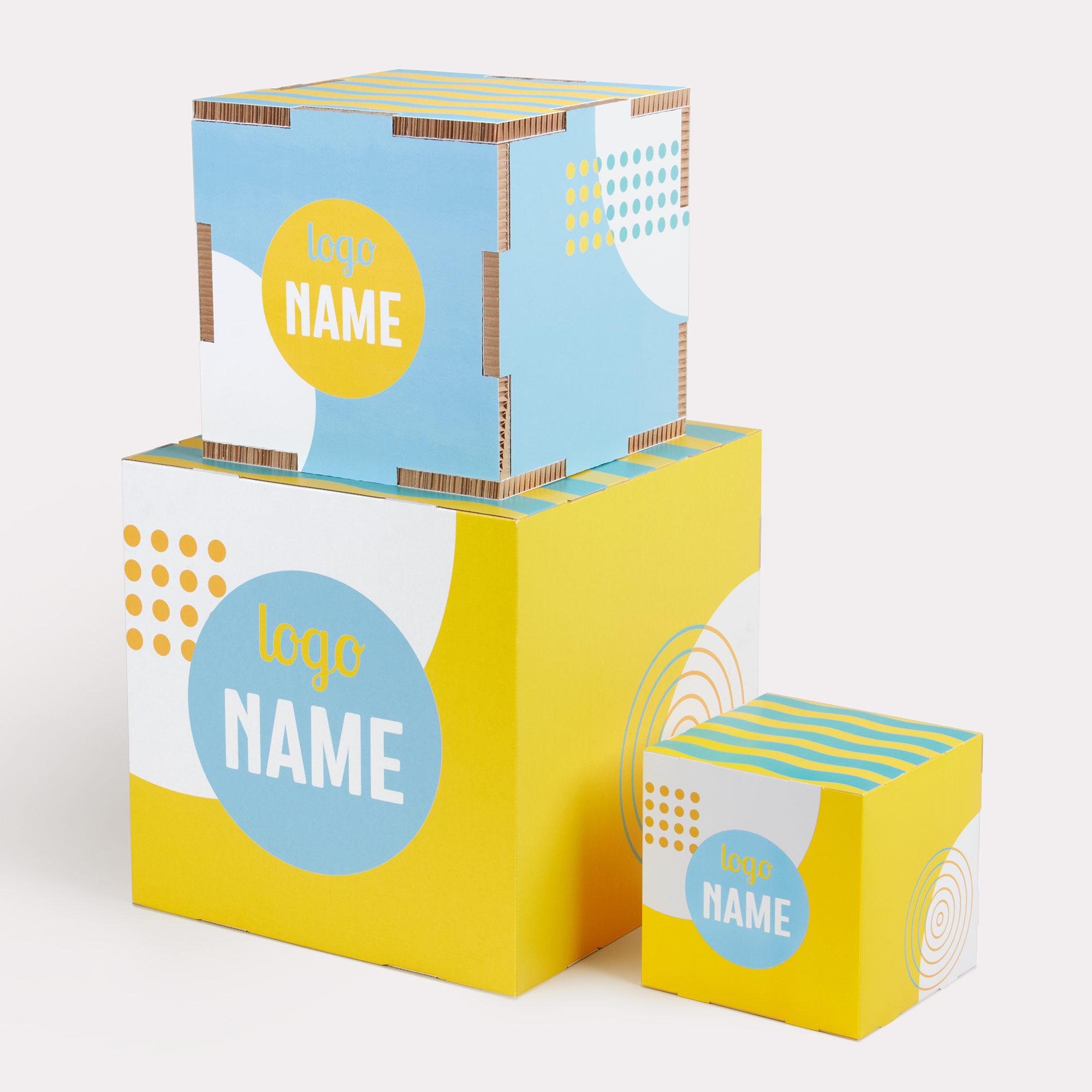 Petit présentoir en cube à votre image – Panneau publicitaire personnalisé