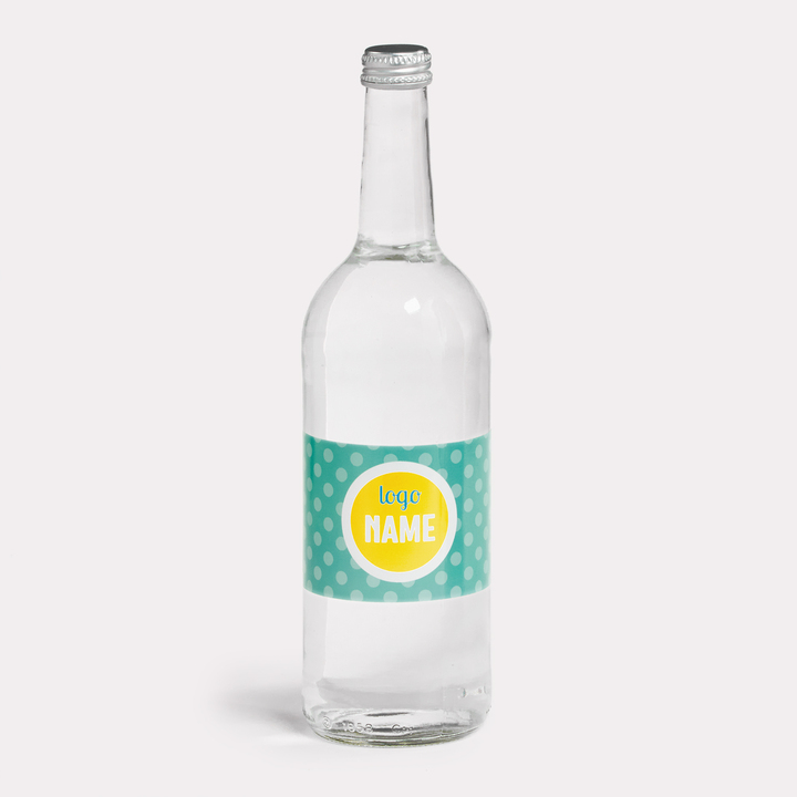 Impression bouteille d'eau en verre 750 ML personnalisée logo