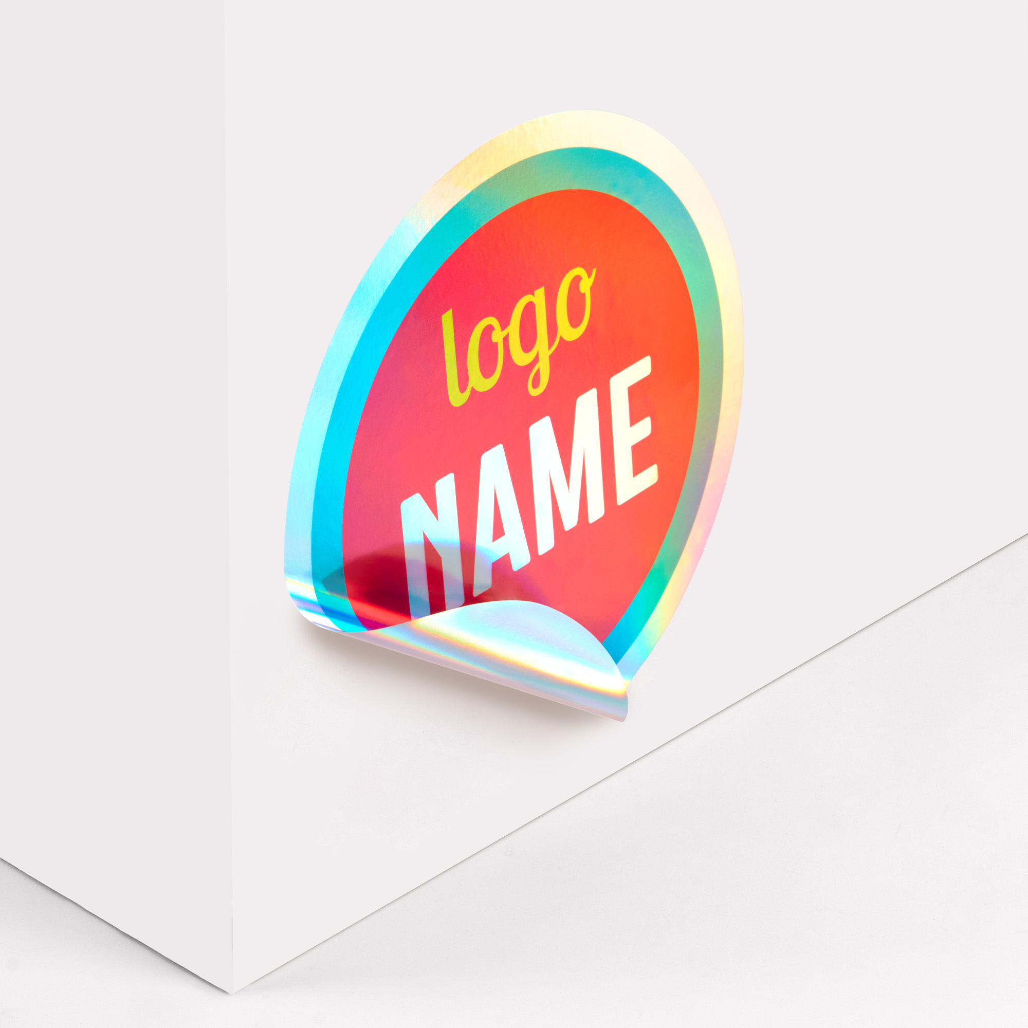Holographic sticker: impression sur mesure
