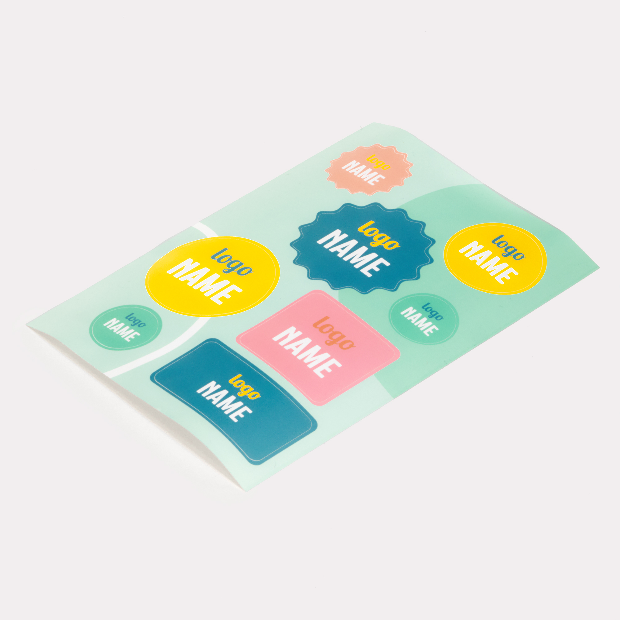 Autocollants en planche avec votre logo – Adhésif personnalisé