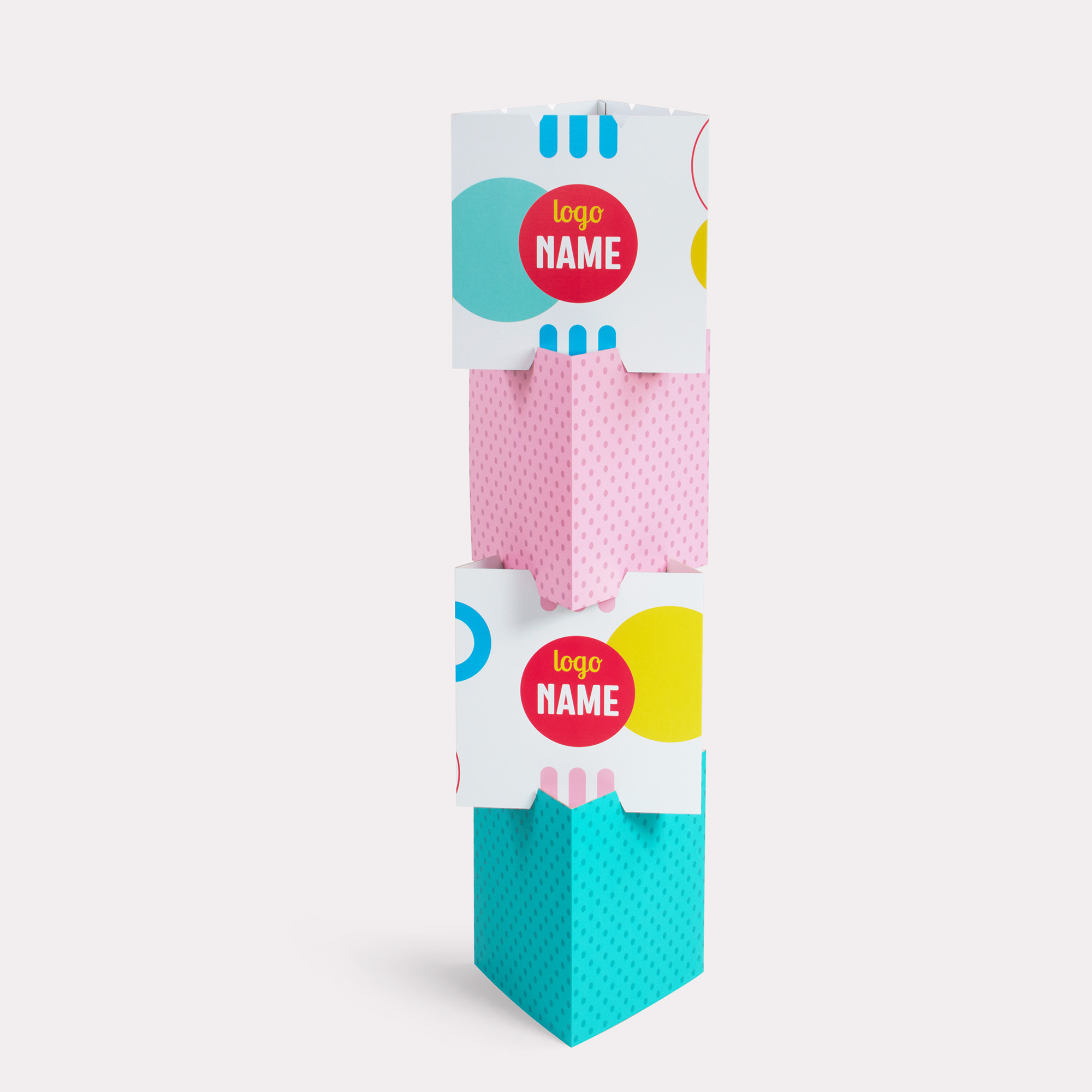 Stackable pos display: impression sur mesure