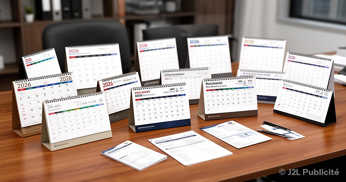 Calendriers 2027 personnalisé avec logo – produit publicitaire J2L Publicité