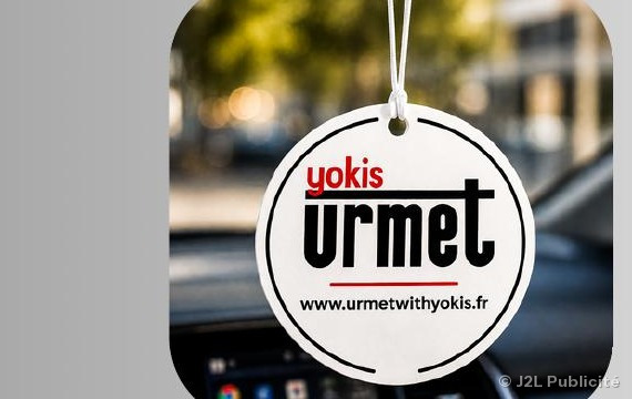 Désodorisant voiture personnalisé ronde Urmet
