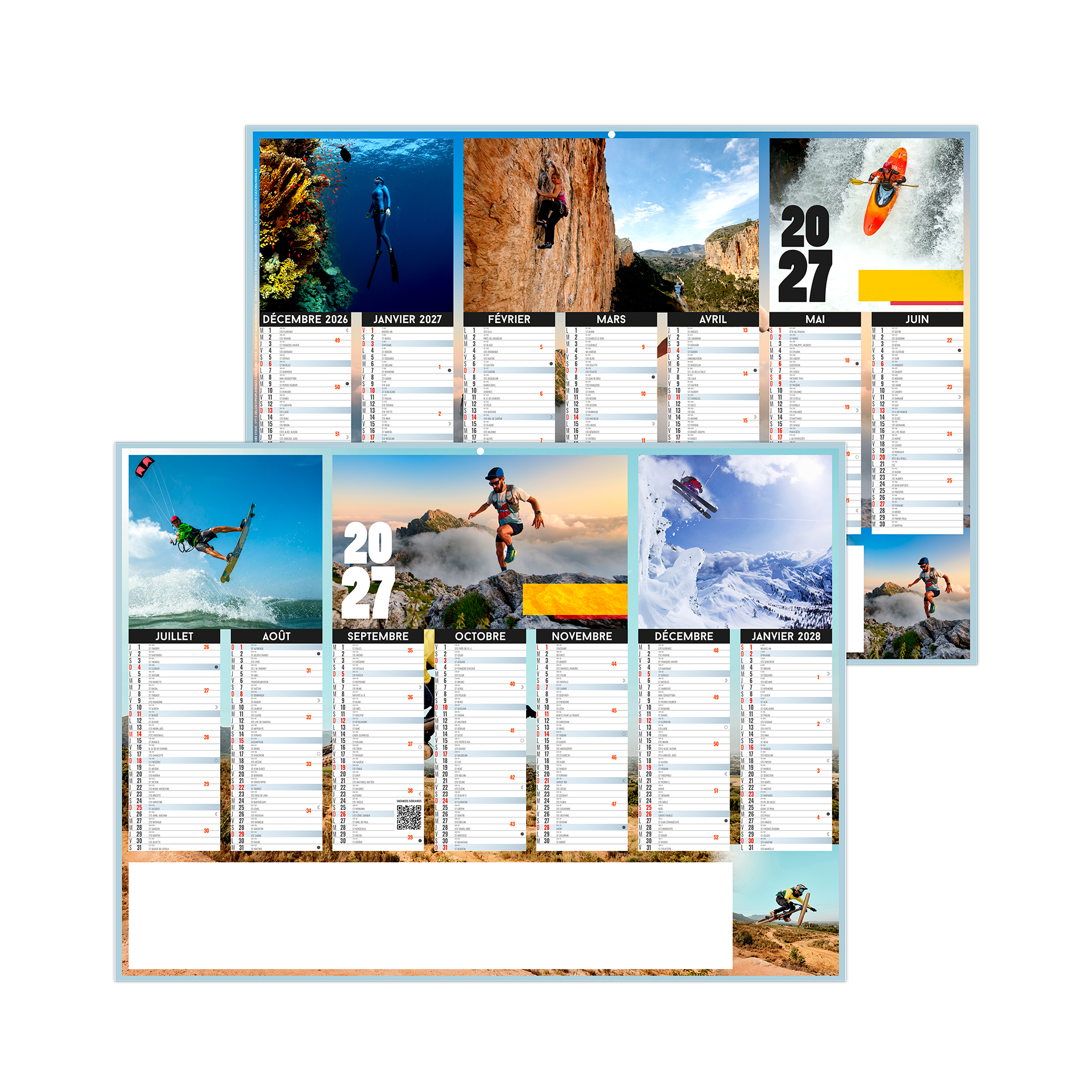 Adrenaline 2027 — calendrier 2027 personnalisé