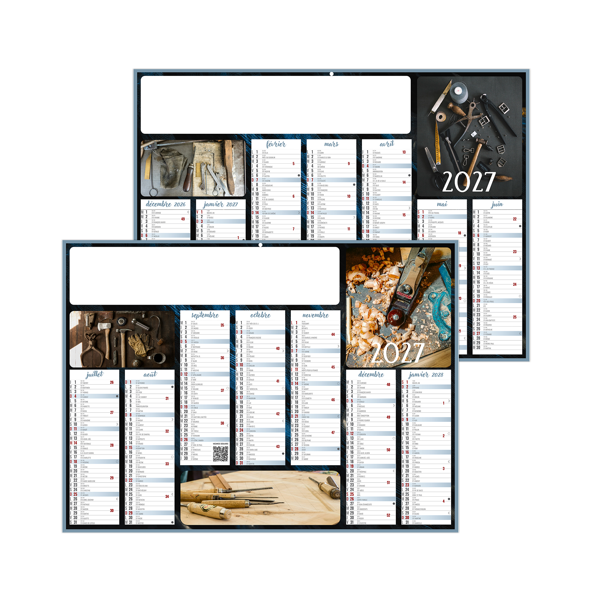 Artisanal 2027 — calendrier 2027 personnalisé