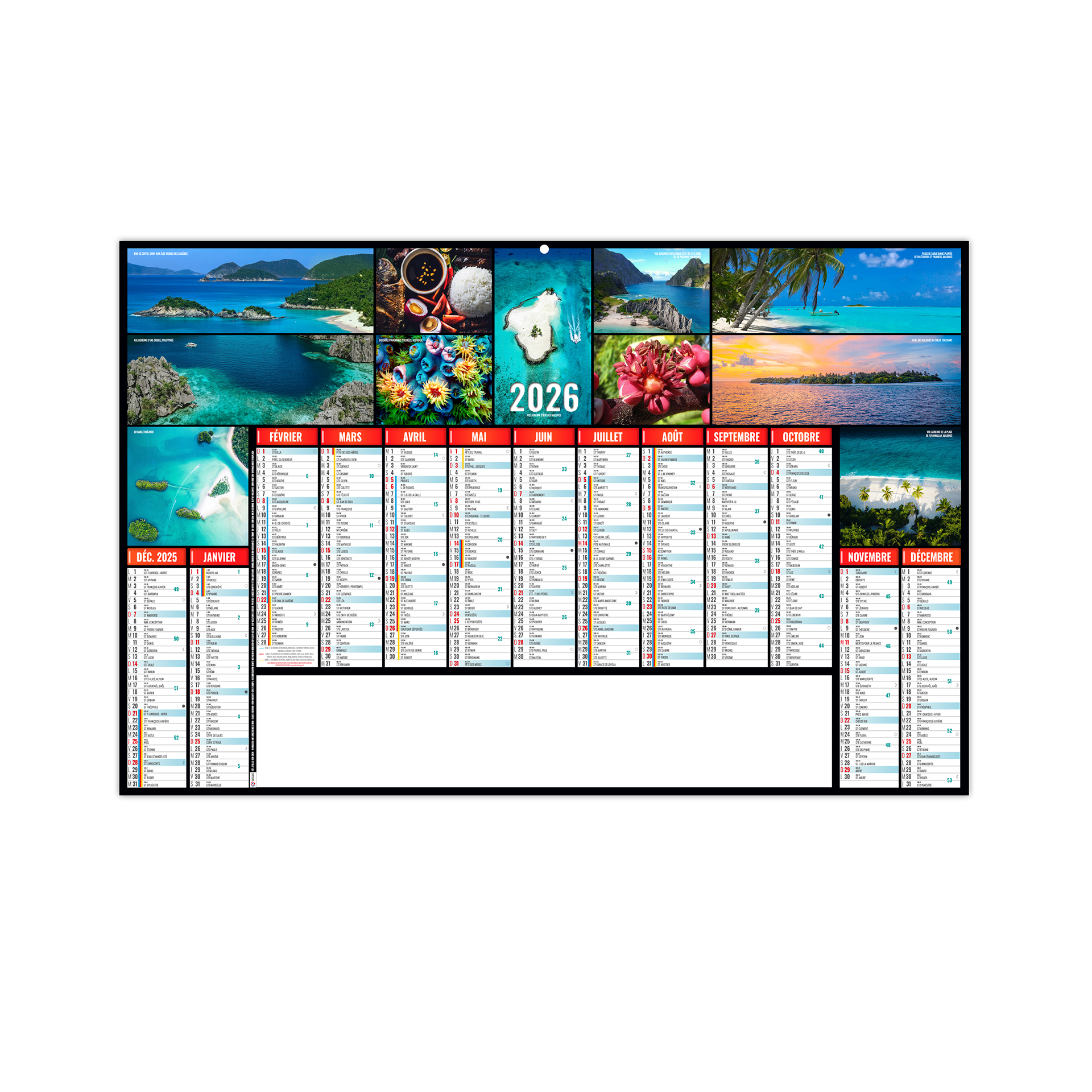 Atolls 2027 — calendrier 2027 personnalisé