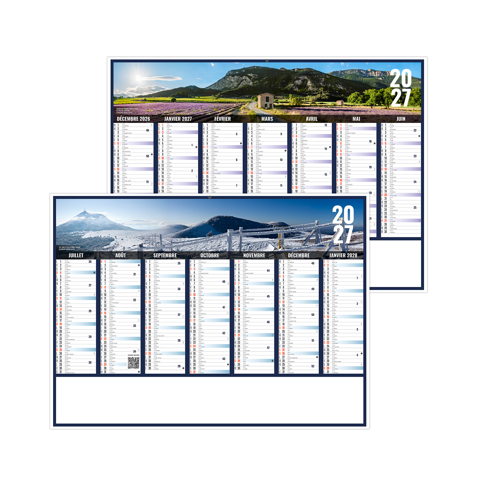 Liberté Auvergne-rhône-alpes 2027 — calendrier 2027 personnalisé