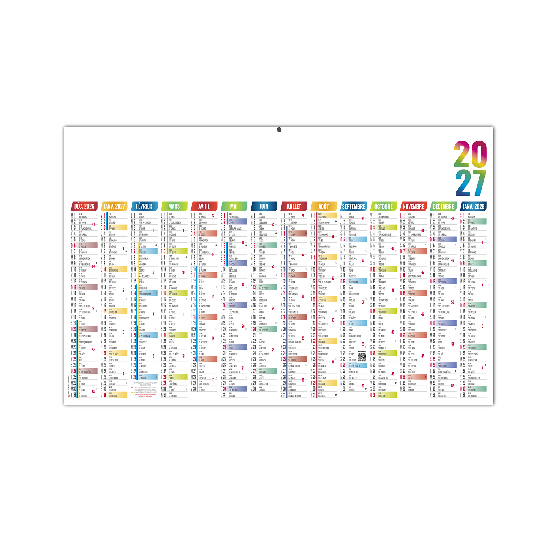Casimir 2027 — calendrier 2027 personnalisé