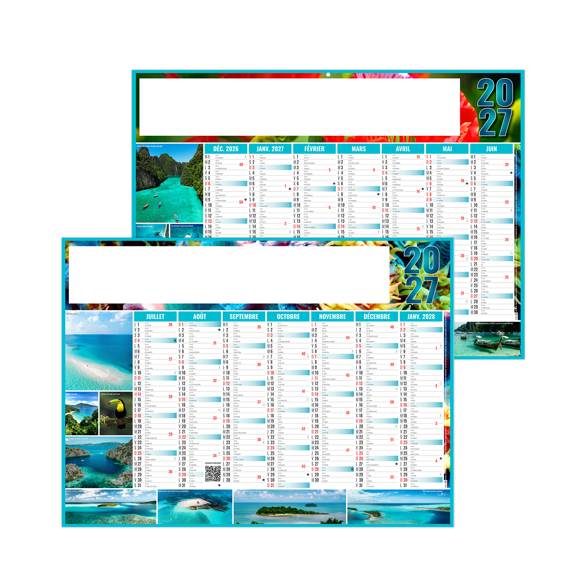 Exotic 2027 — calendrier 2027 personnalisé