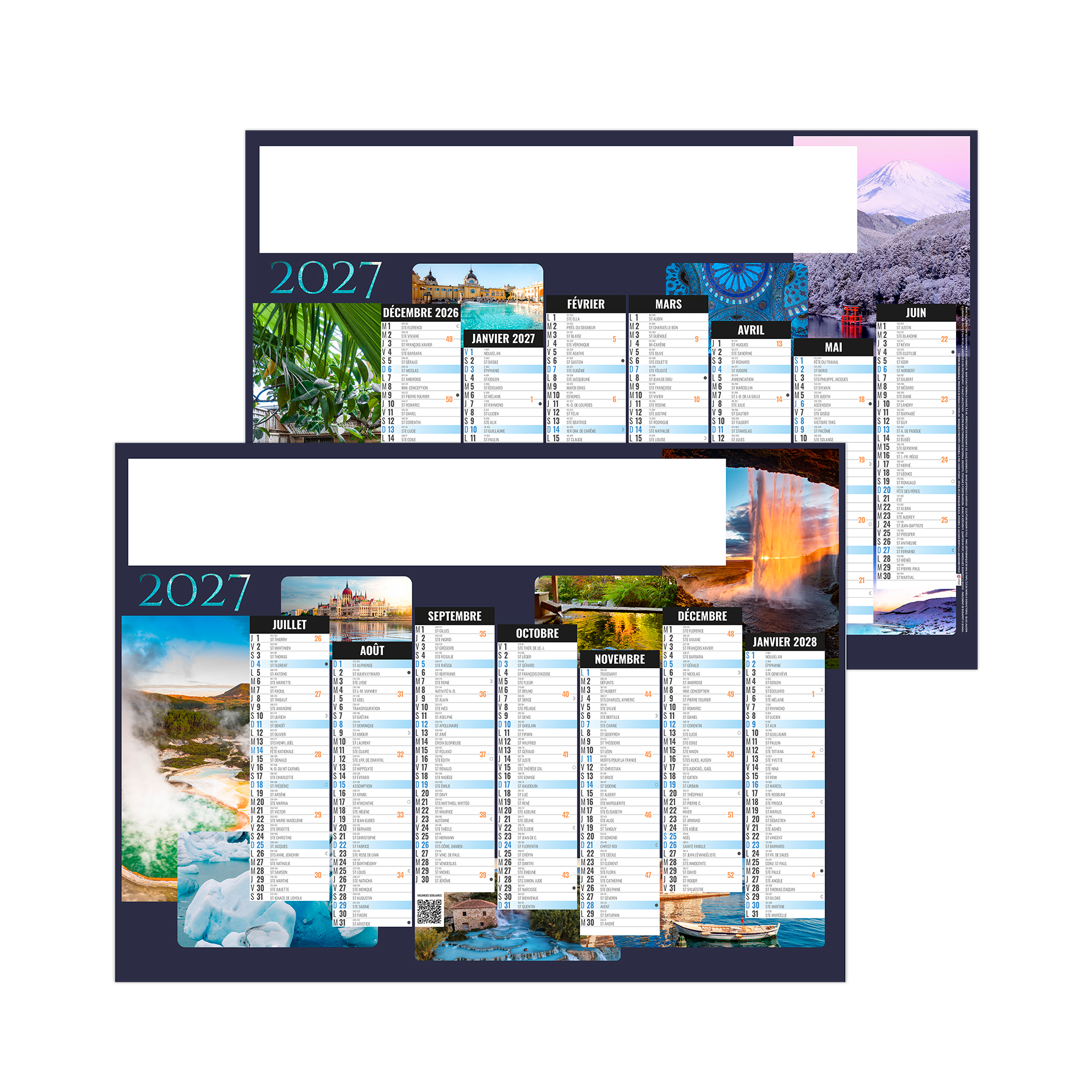 Nature 2027 — calendrier 2027 personnalisé