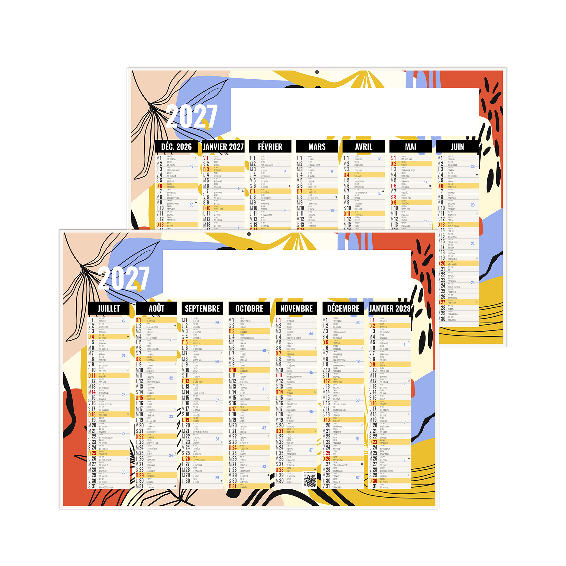 Naturel 2027 — calendrier 2027 personnalisé